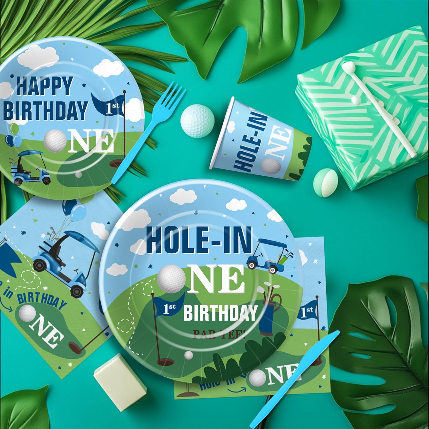 Golf Theme Hole In One Birthday Party Supplies