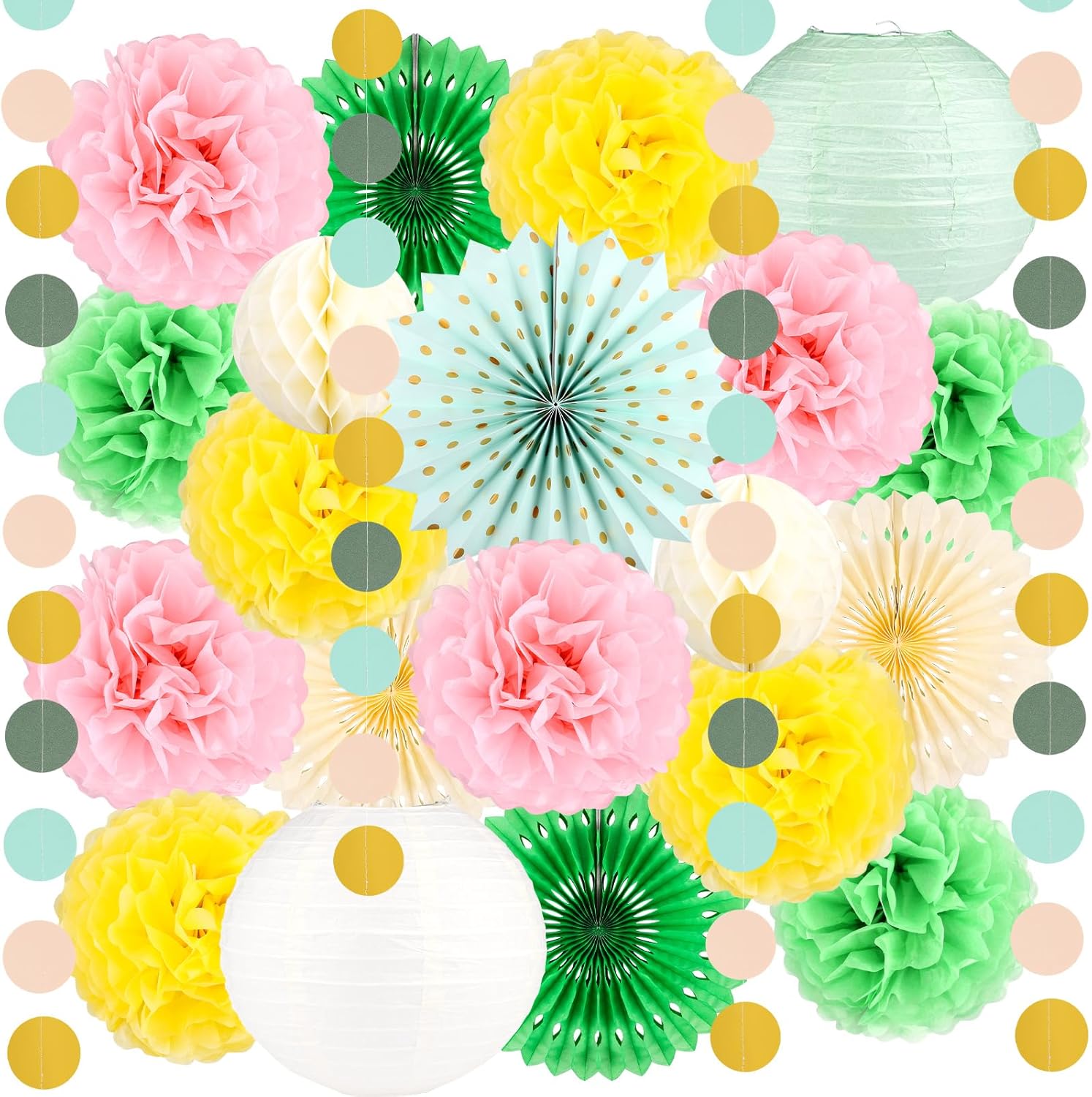 21 Pcs Hawaiian Pool Party Decorations Set