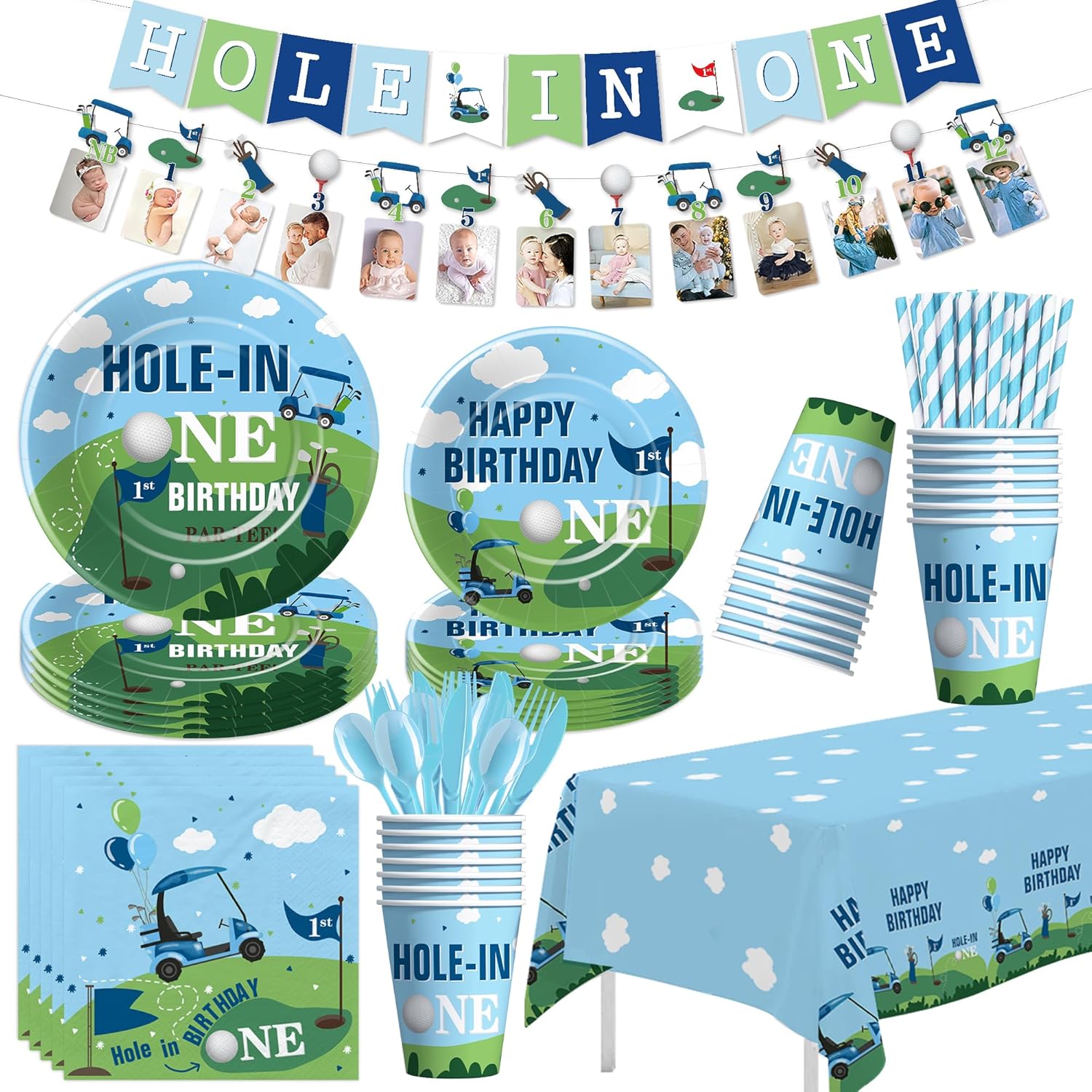 Golf Theme Hole In One Birthday Party Supplies
