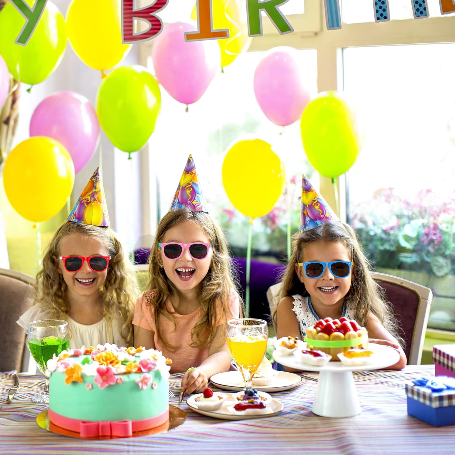 GINMIC Kids Sunglasses Party Favors 12 Pack Neon