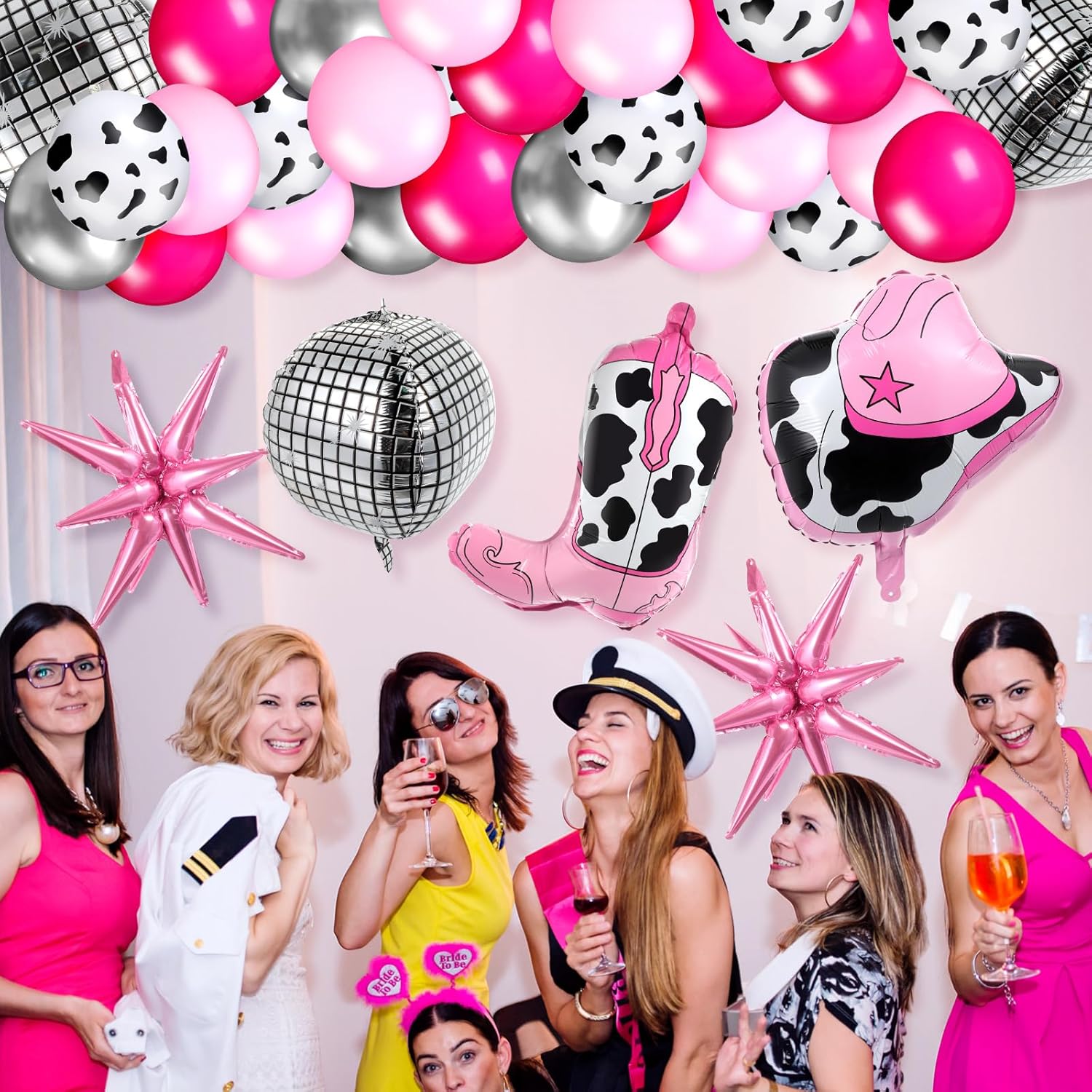Hungdao 23 Pcs Cowgirl Theme Party Balloons Set