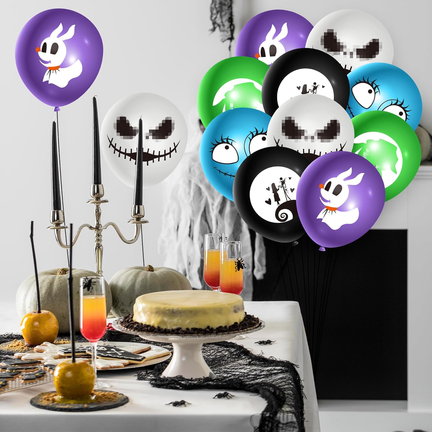 Halloween Jack and Sally Balloons - 50PCS Spooky Decorations