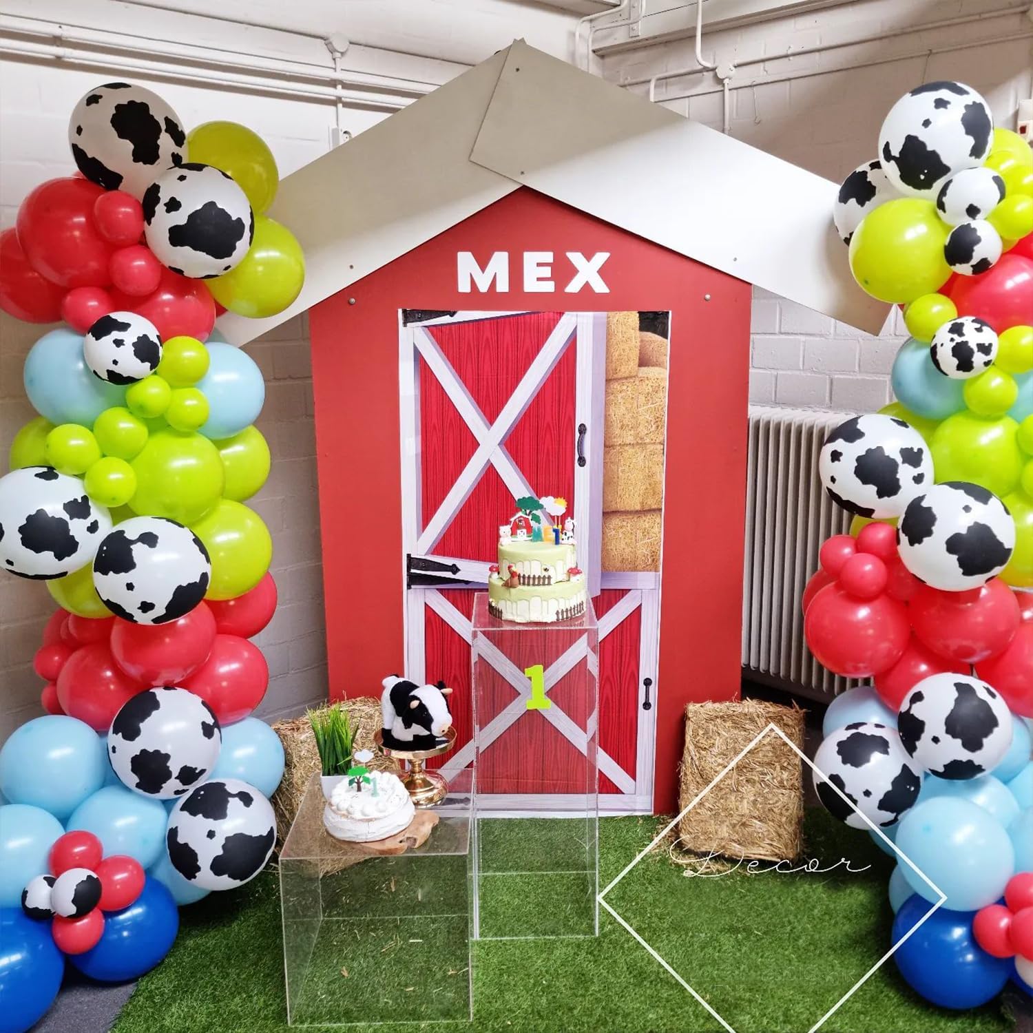 138Pcs Farm Animal Balloon Arch Kit for Birthday Parties