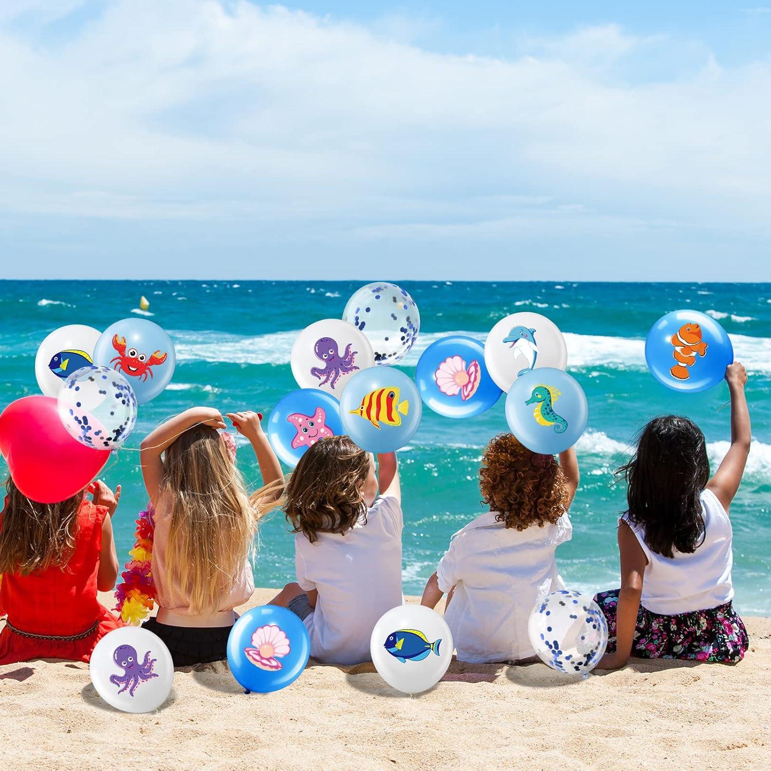 50 Pieces Ocean Theme Balloons Party Decorations