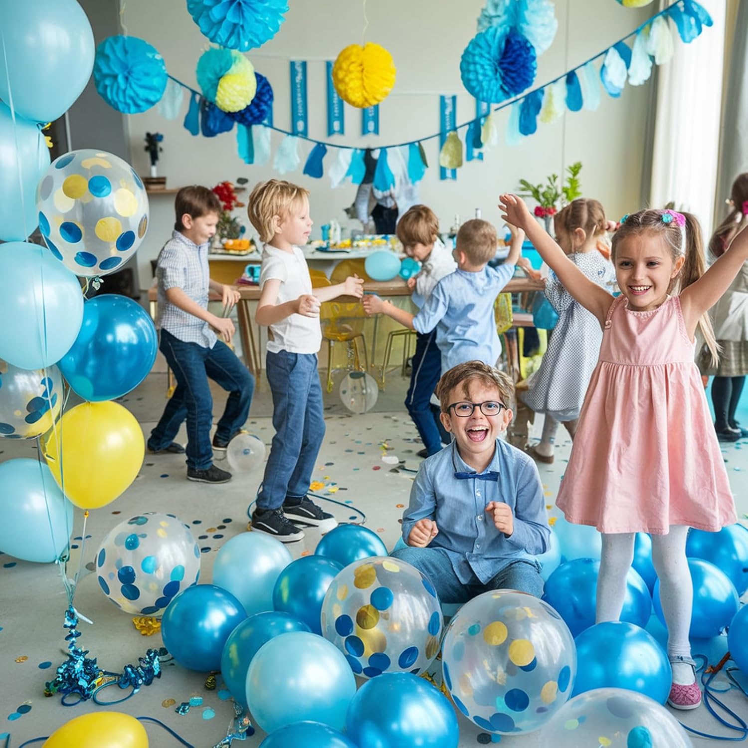 12 Inch Blue Yellow Balloons Party Decorations