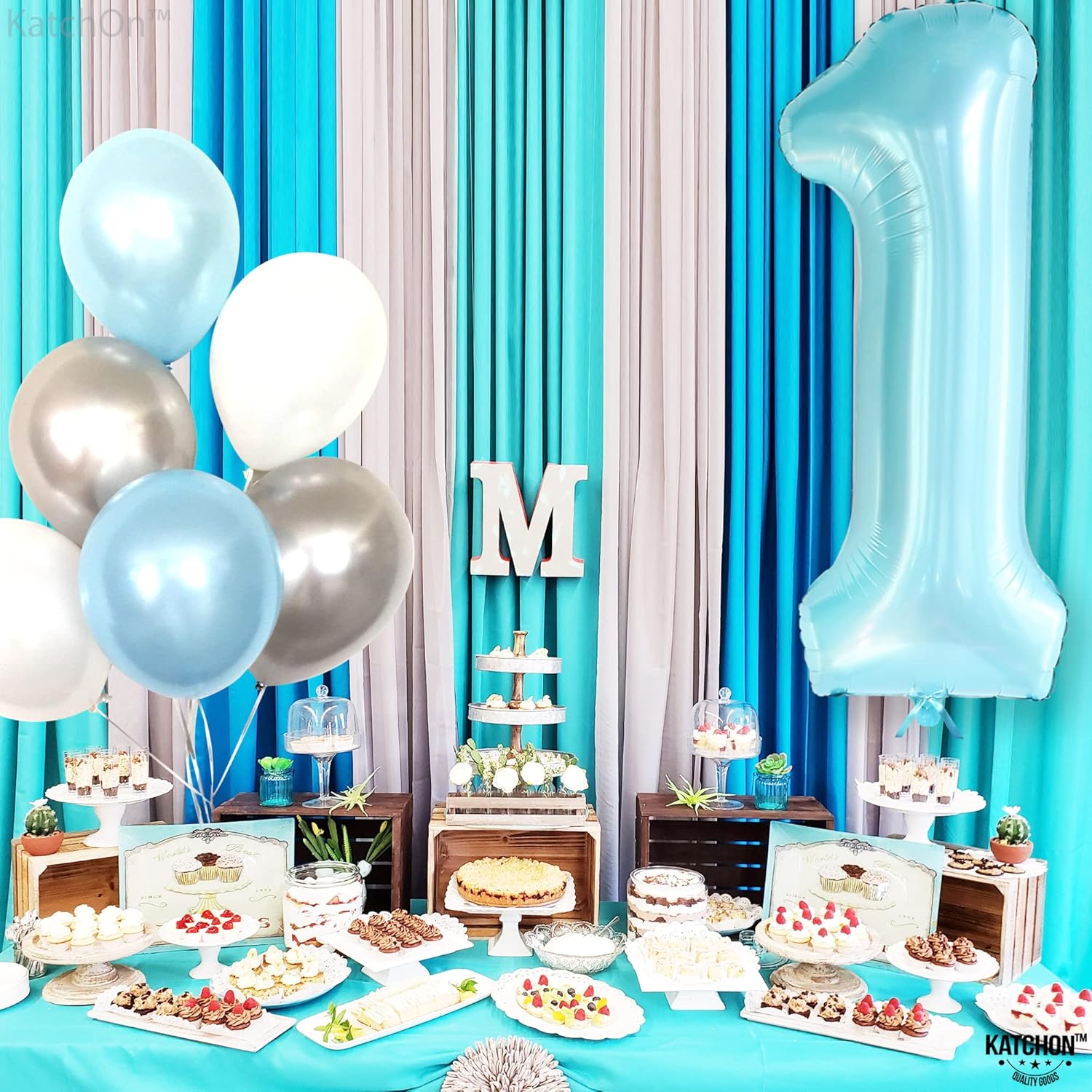 KatchOn Light Blue 1 Balloon - Pack of 3