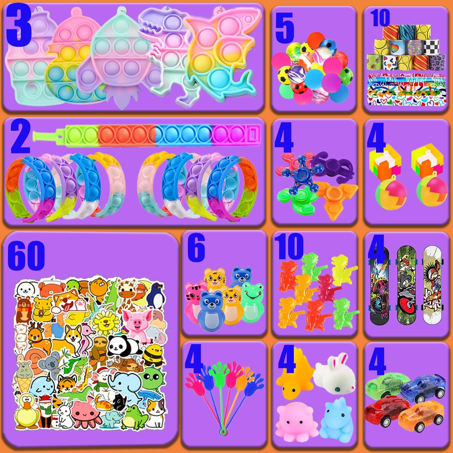 120 Pcs Fidget Party Favors for Kids