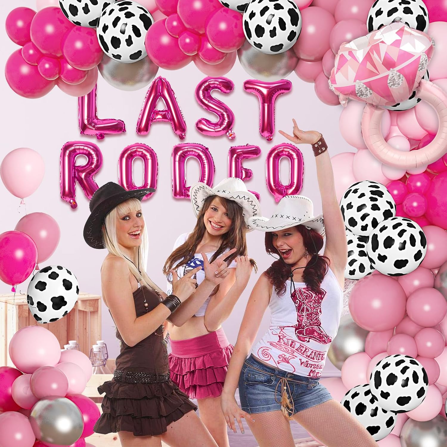 Cowgirl Pink Balloons Arch Garland Kit - 131Pcs Party Decorations