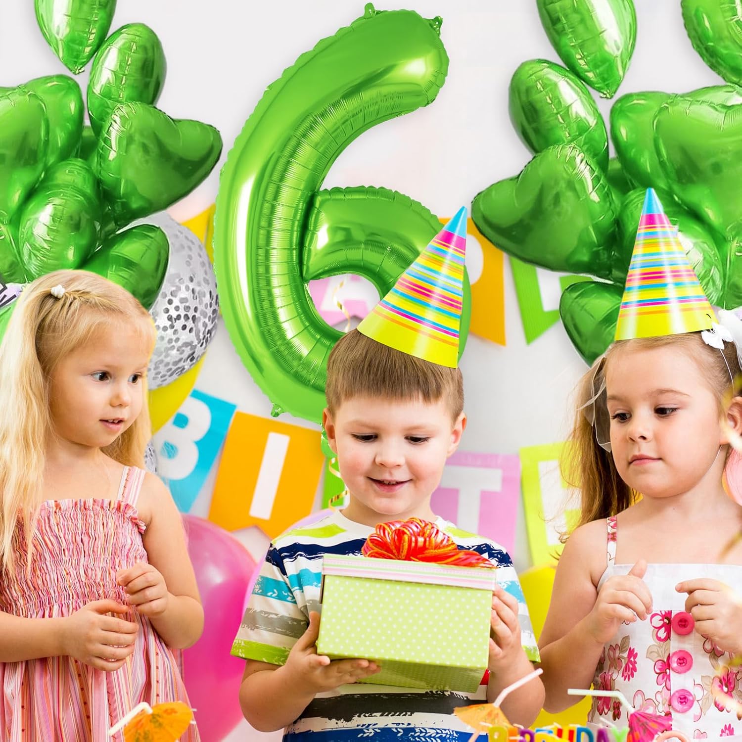 Green Number 6 Balloon 40 Inch Jumbo Birthday Decoration
