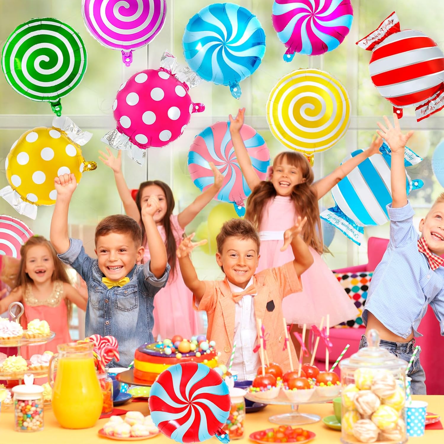 12 Pcs Sweet Candy Balloons 18 Inch Party Decorations