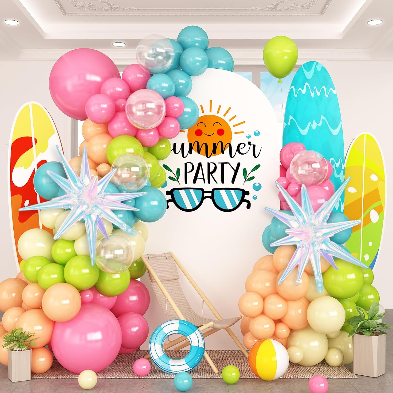 HILAVO Summer Tropical Balloon Garland Kit