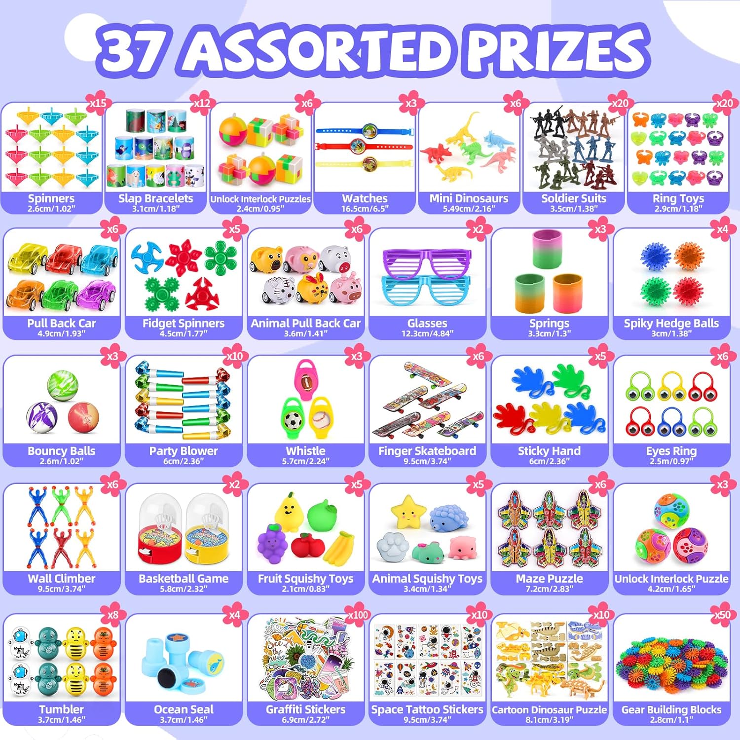 350pcs Party Favors for Kids Ages 3-12