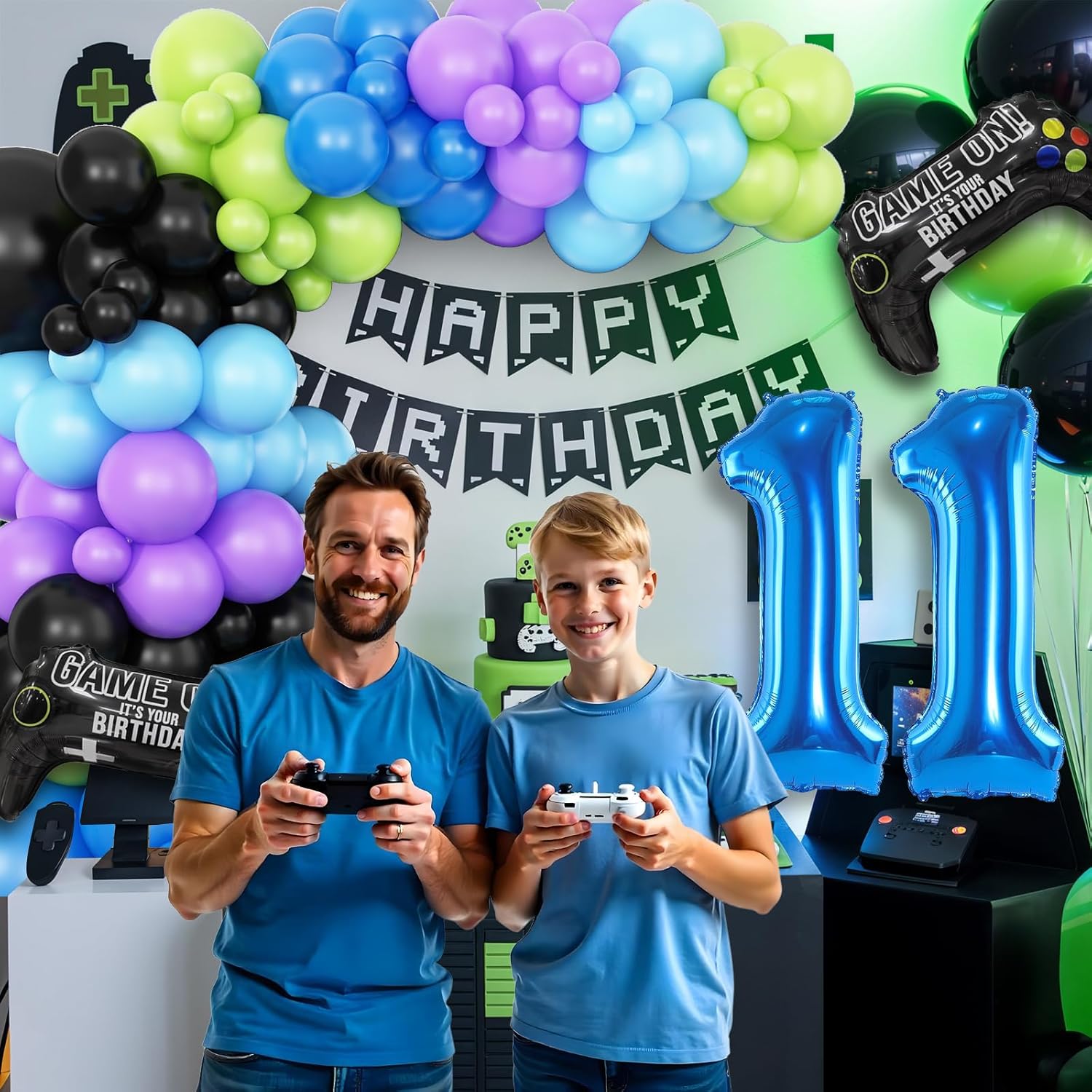 11th Birthday Game Balloons Arch Kit