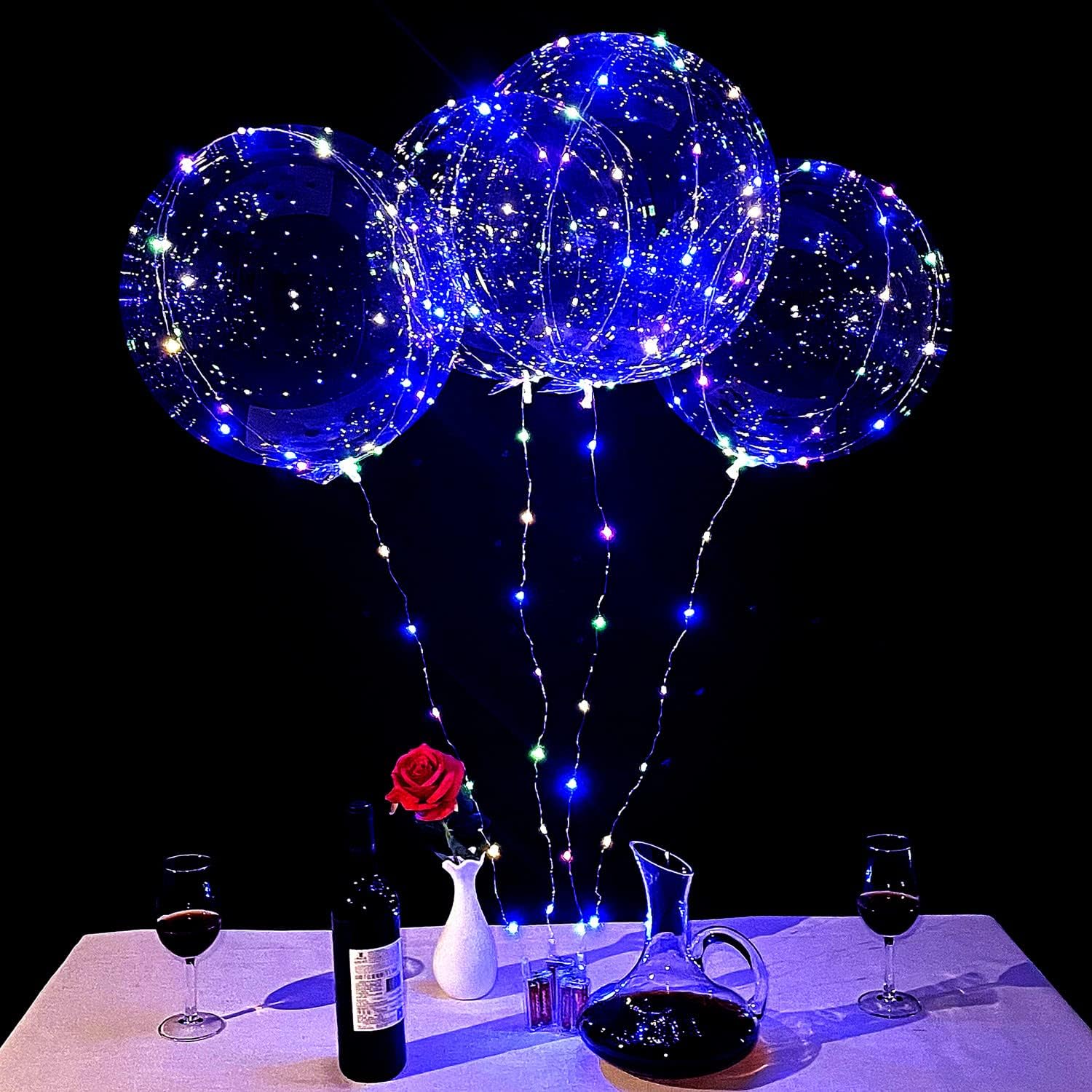 LED Bobo Balloons 10 Packs 20 Inches Light Up Decorations