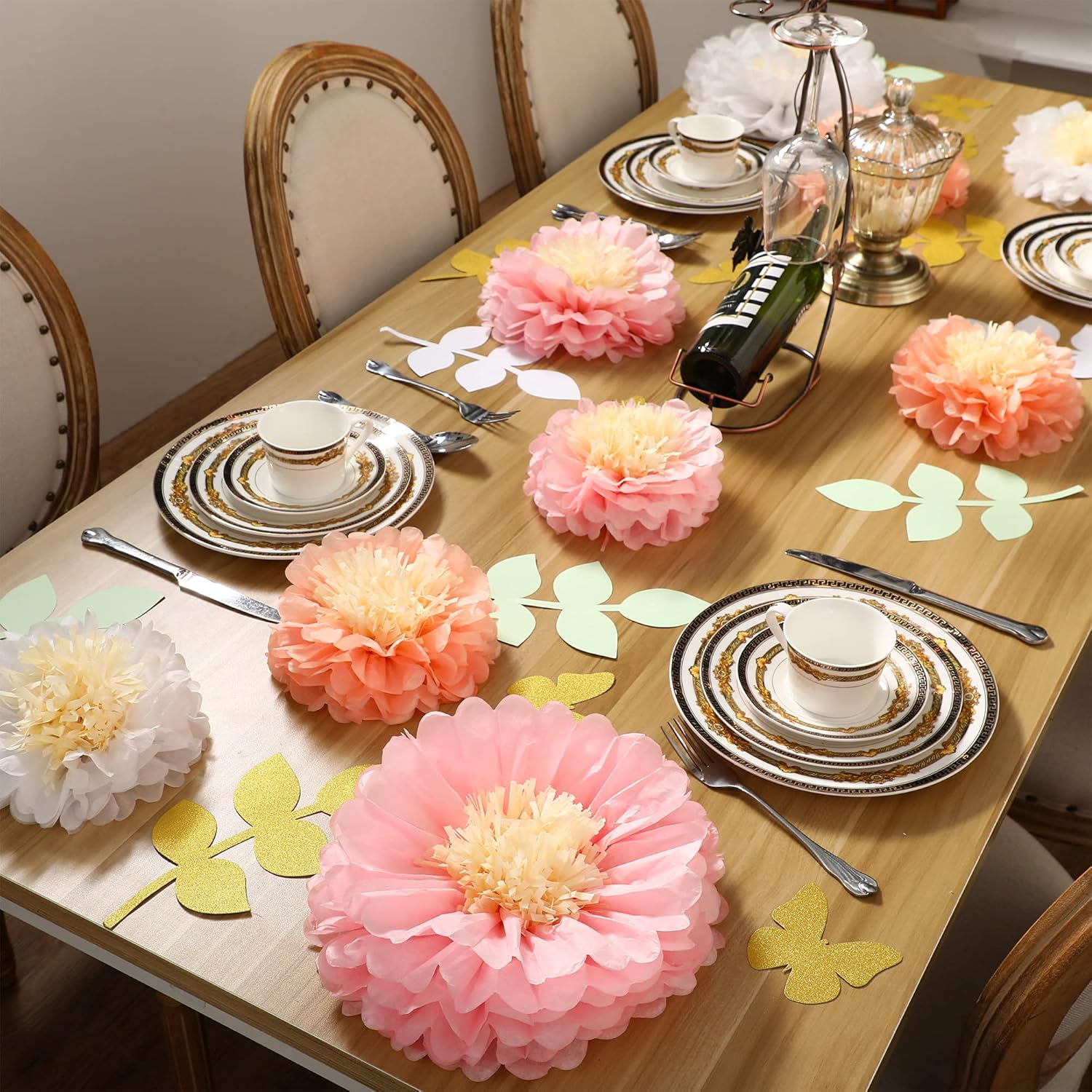 Dilunave 30 Piece Tissue Paper Flowers Decor Kit