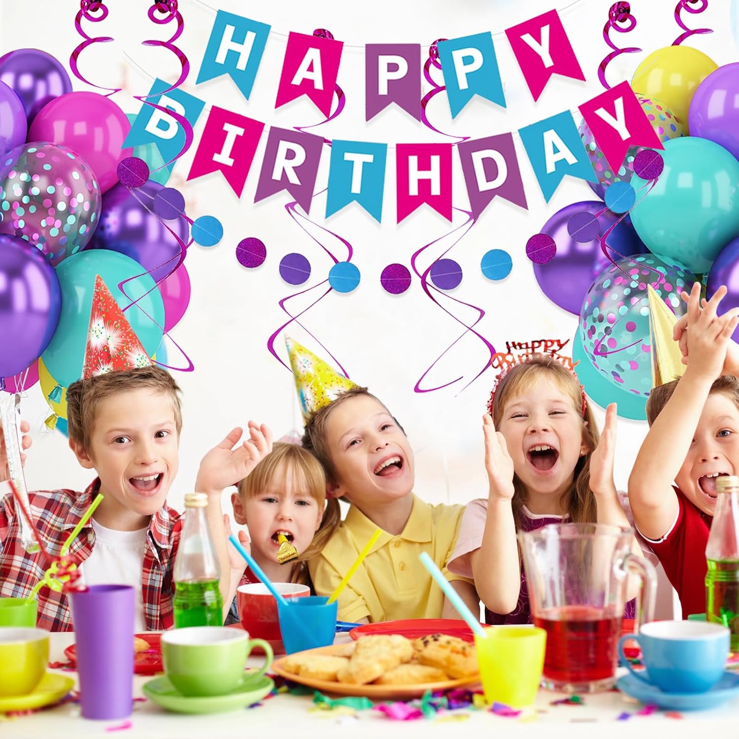 LOROBA Birthday Decorations for Girls Women