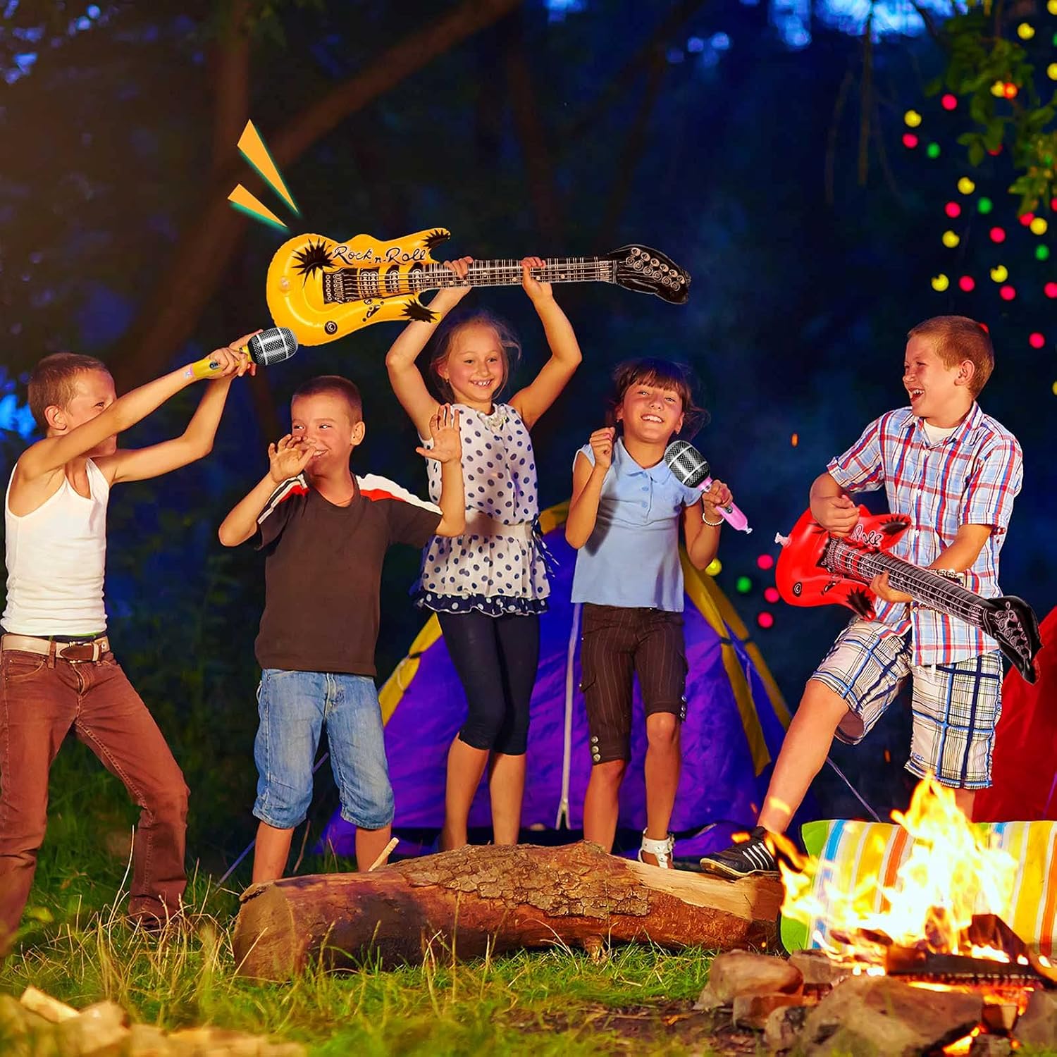 BBTO 15 Piece Inflatable Rock Star Toy Set