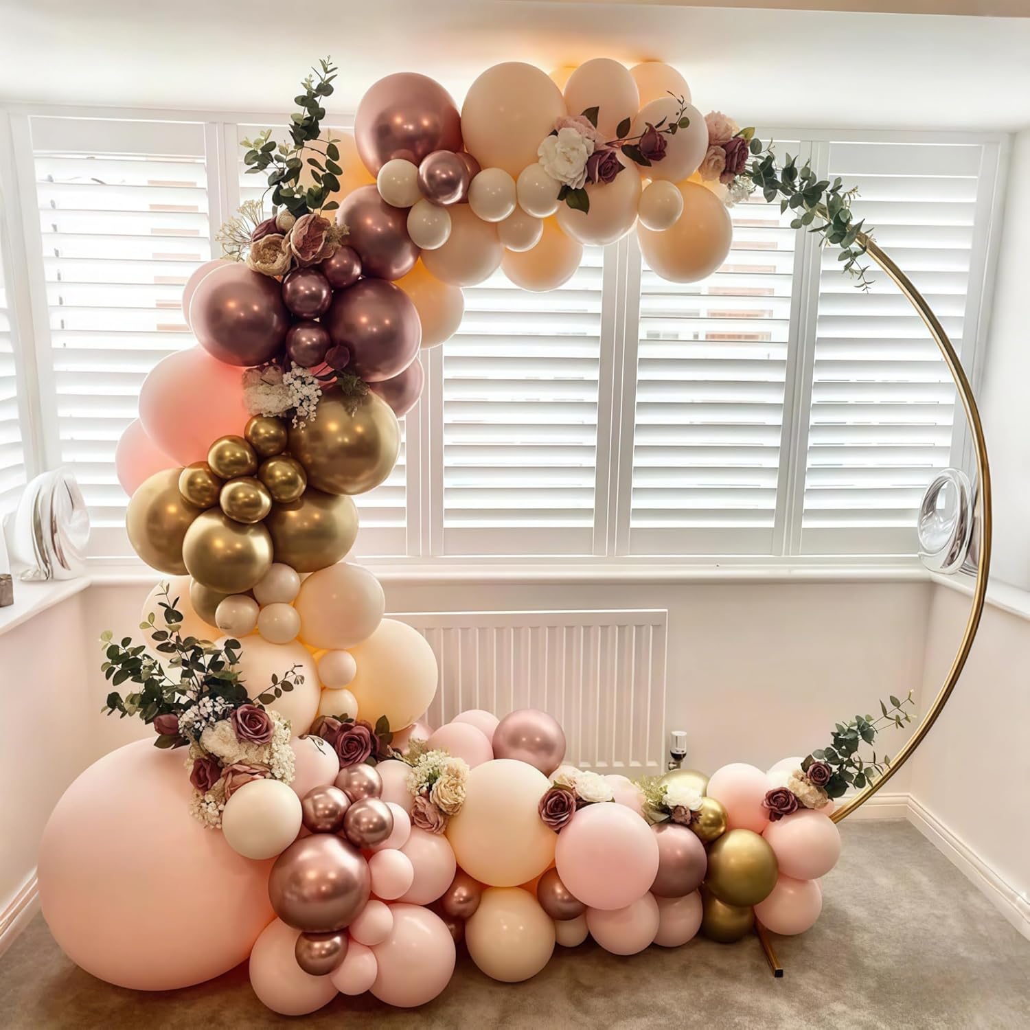 Blush Rose Gold Balloon Garland Kit for Parties and Celebrations