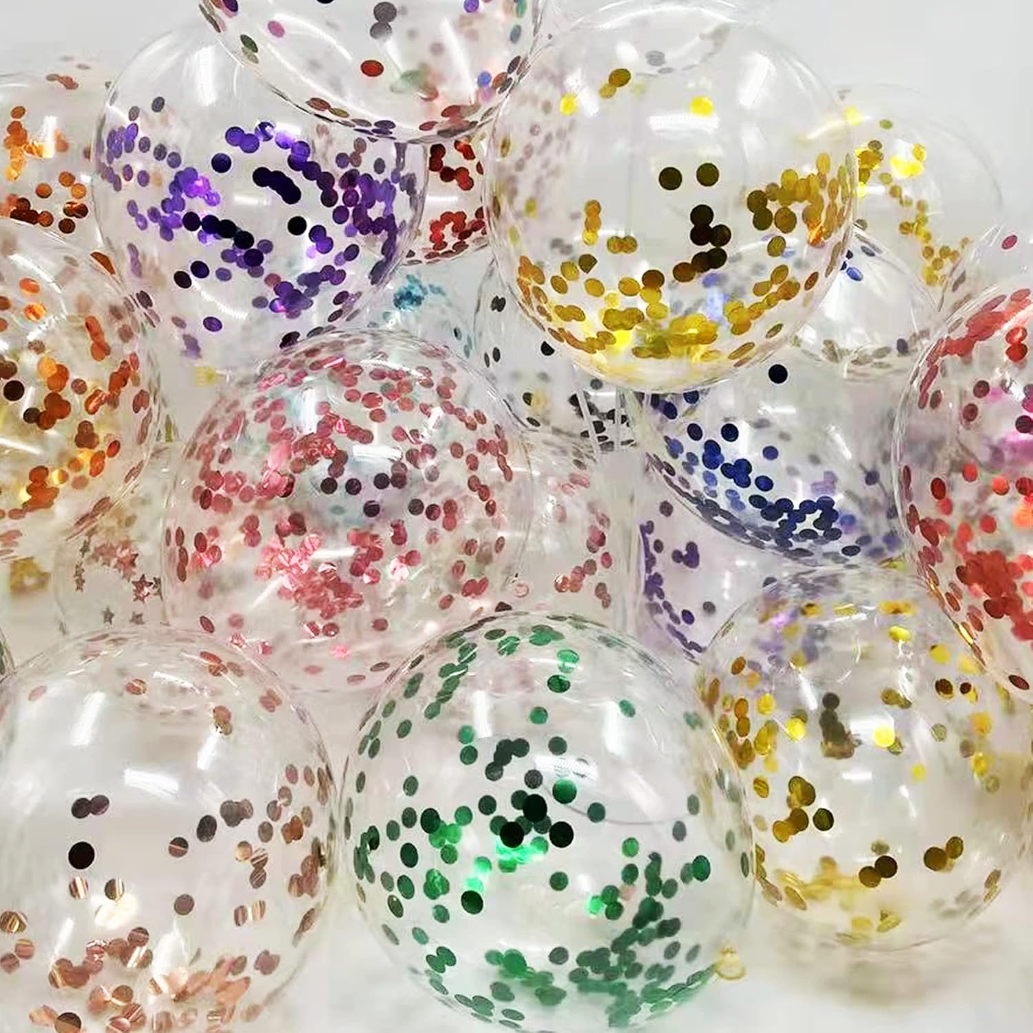 Purple Confetti Balloons 6 Pcs Jumbo 36 Inch