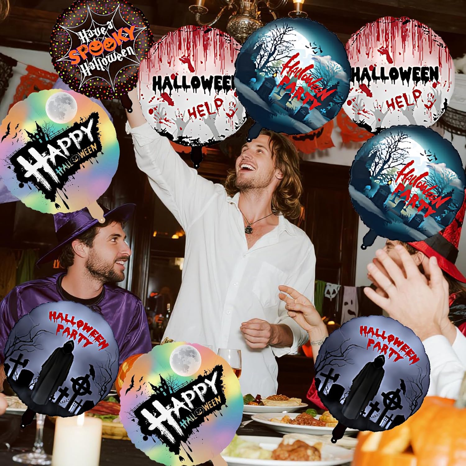 10 PCS Scary Halloween Balloons 2362in Blood Splatter Party Decor