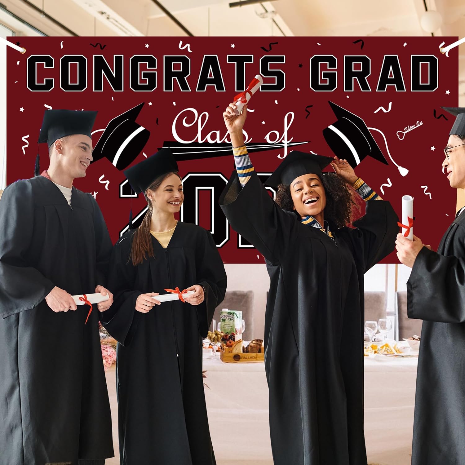 2025 Graduation Decorations Maroon Banners