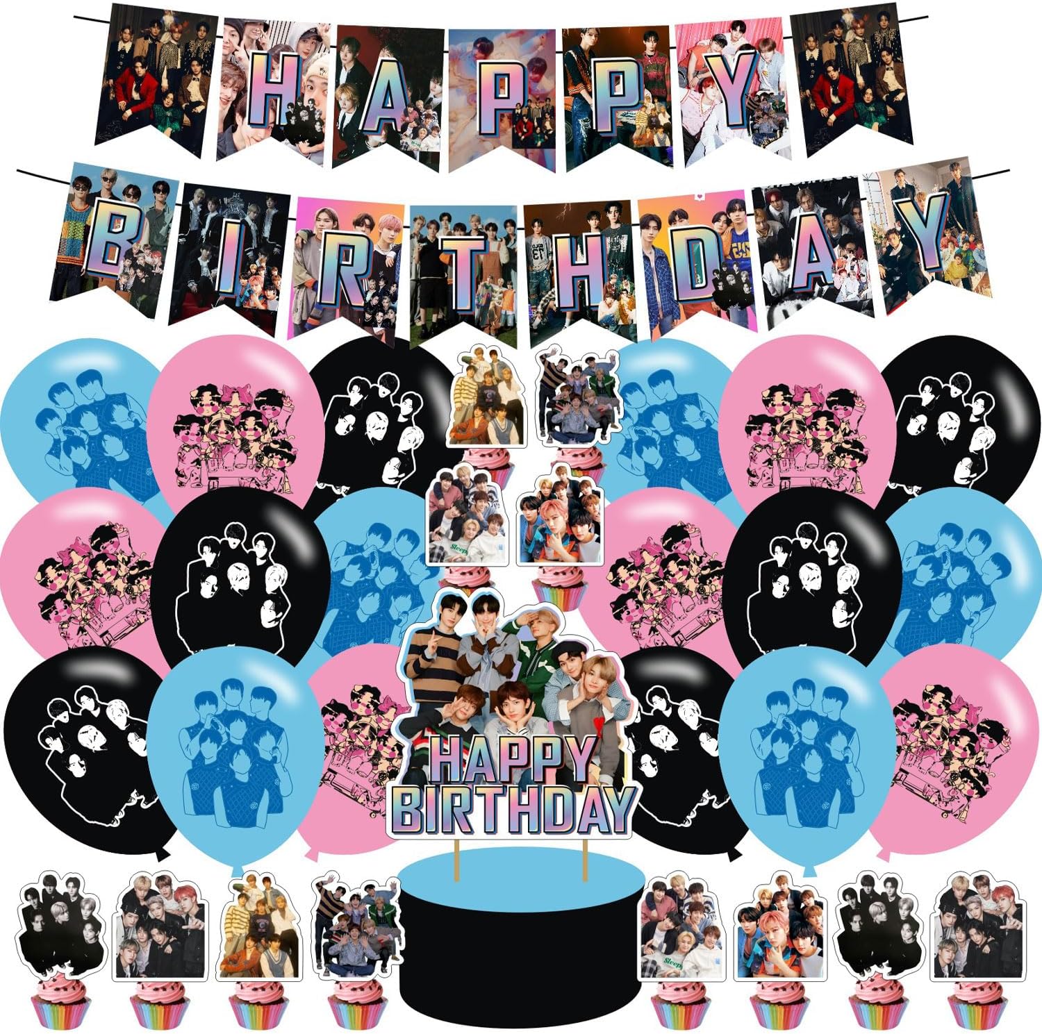 E-NHYPEN Themed Party Balloons Decorations Set