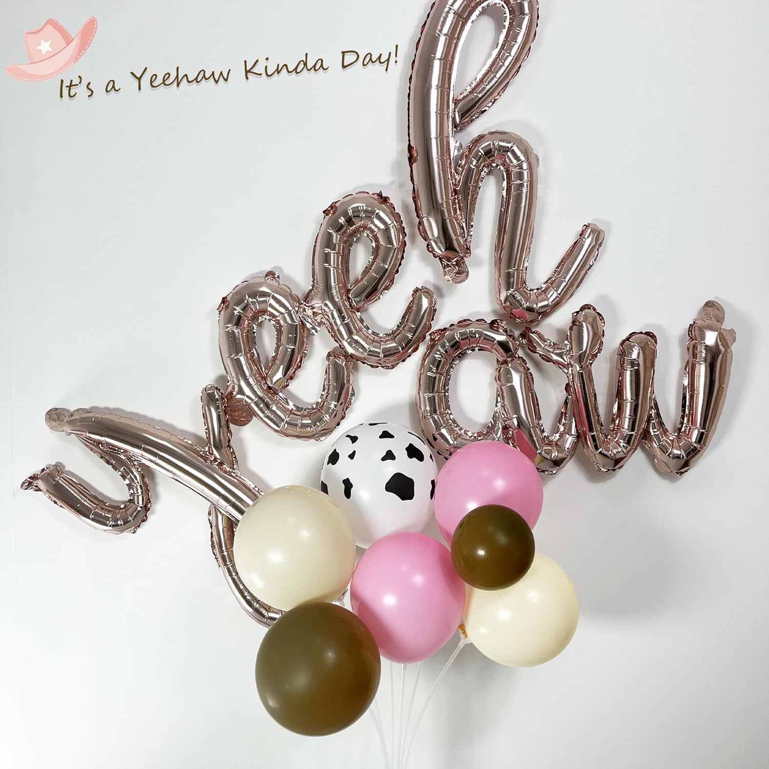 Cowgirl Balloon Arch Kit with Yee Haw Letter Balloons