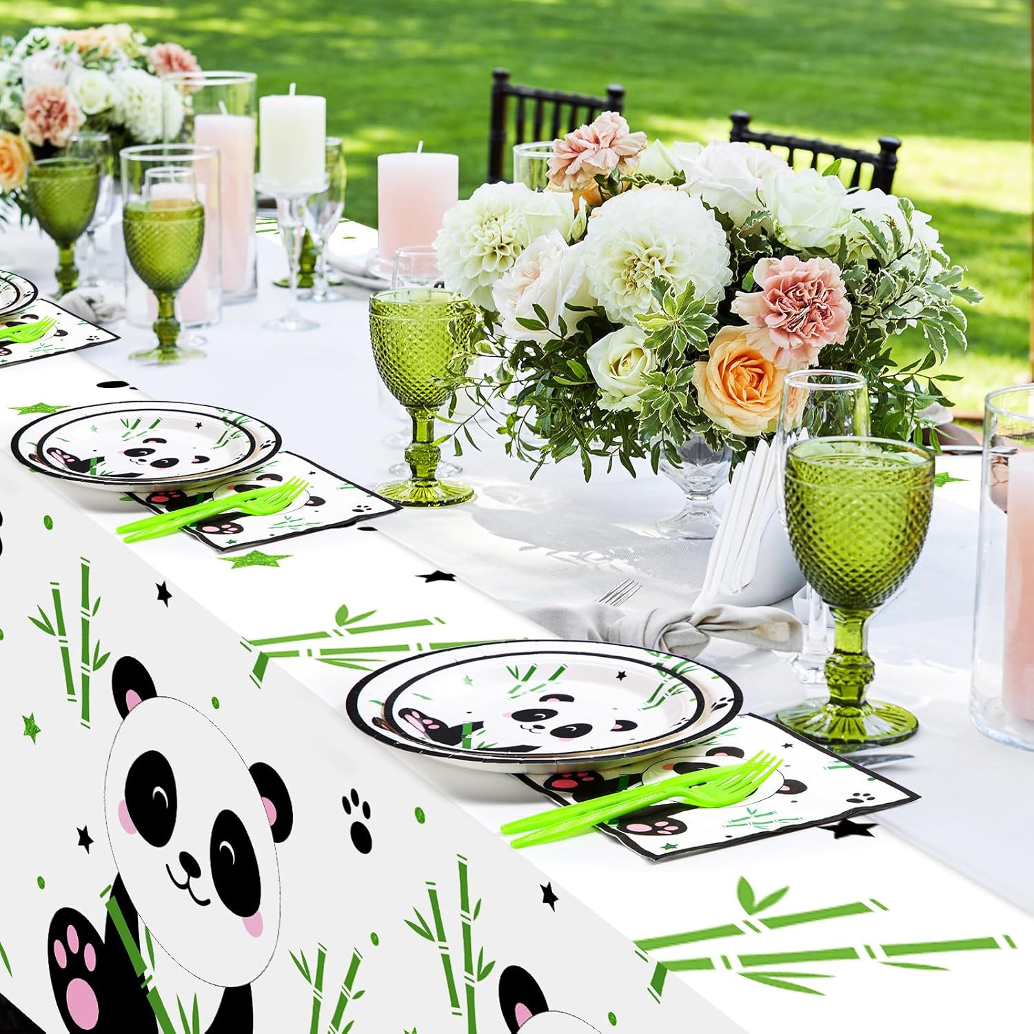 Buryeah Panda Birthday Party Supplies Set