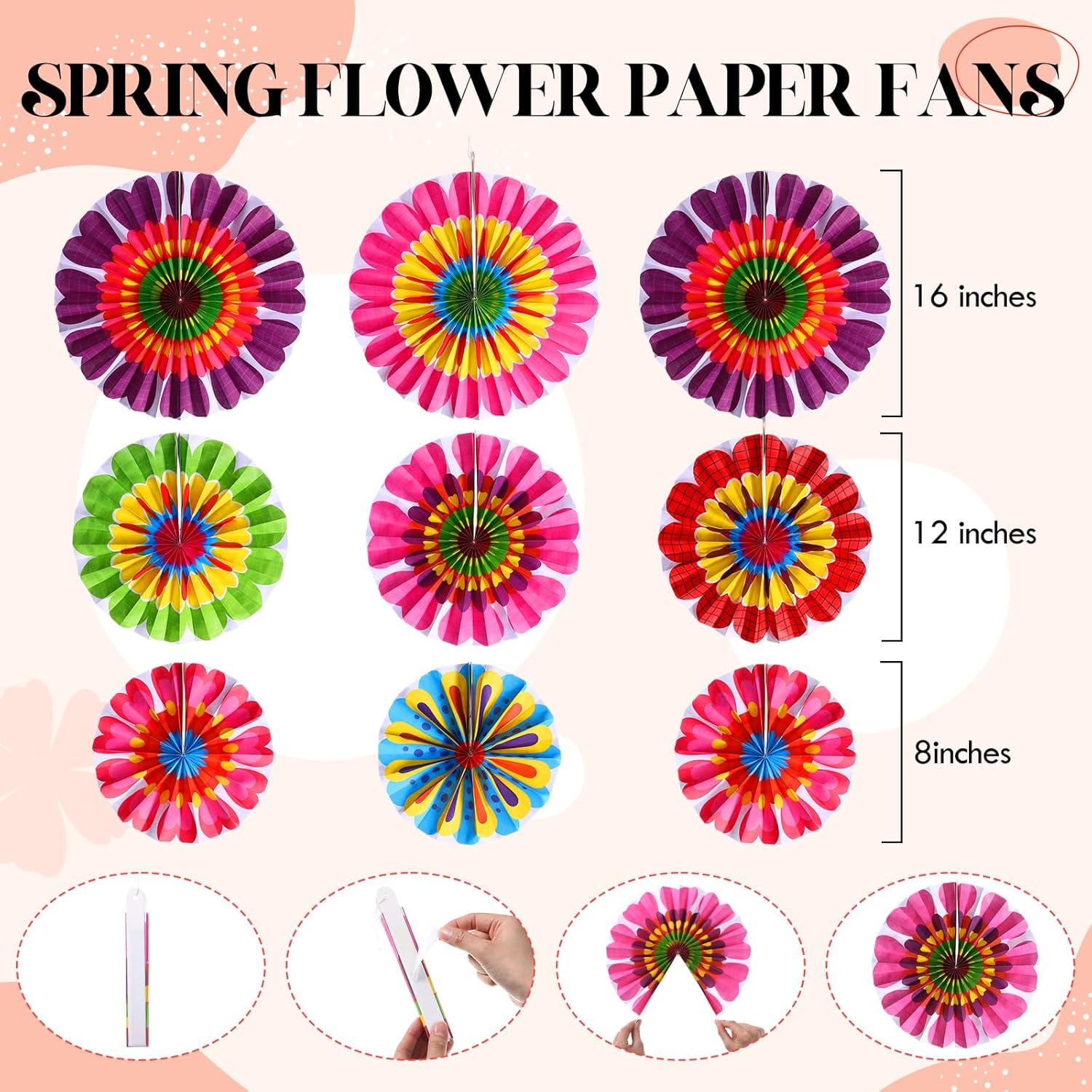 Outus Spring Flower Hanging Decorations Set 21 Pieces
