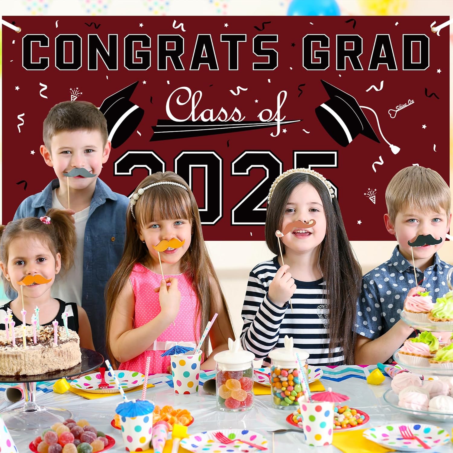 2025 Graduation Decorations Maroon Banners