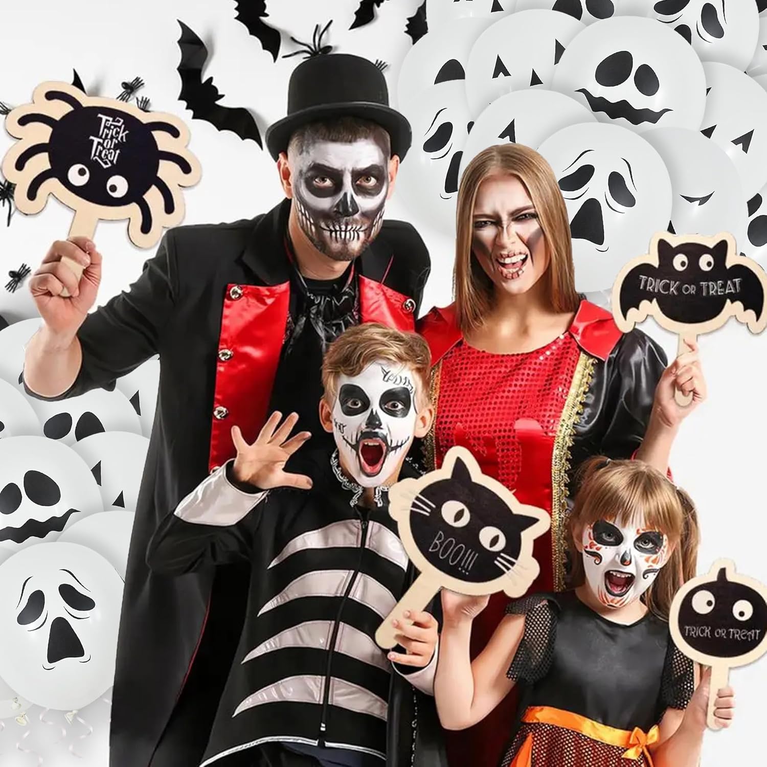 BEISHIDA 60Pcs Halloween Balloons 12 Inches Latex Party Decorations
