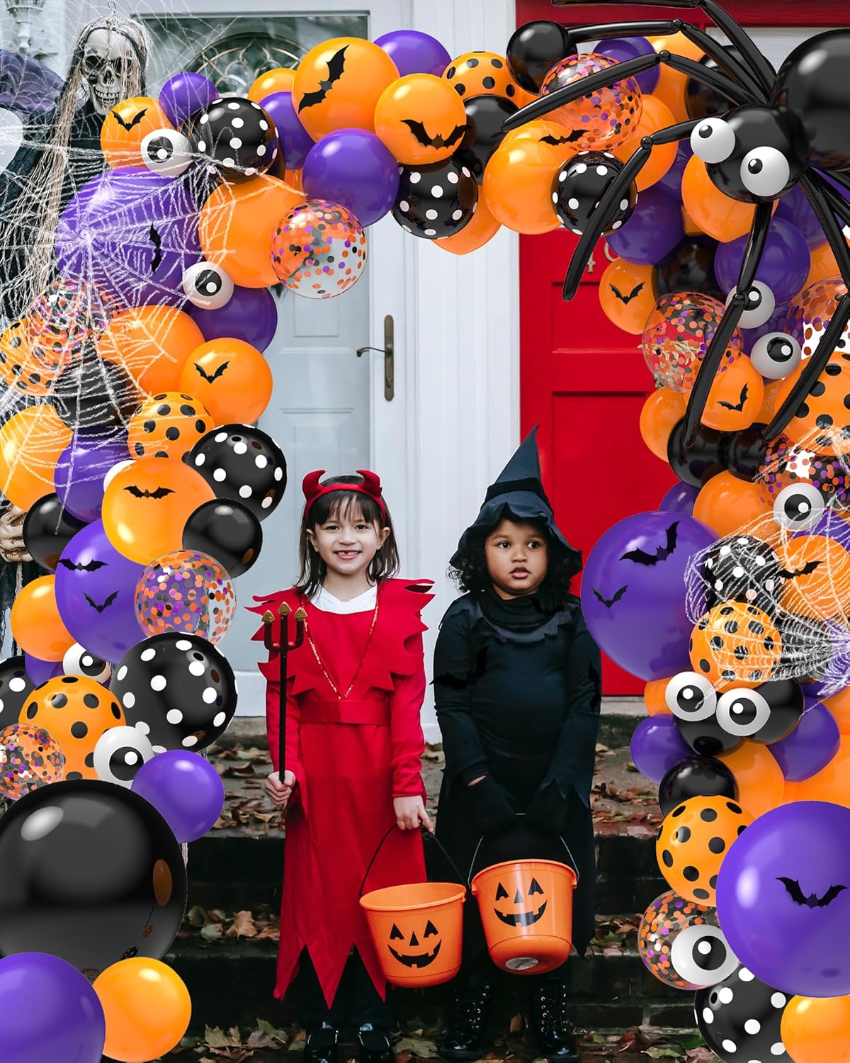 126 Pcs Halloween Balloon Garland Arch Kit