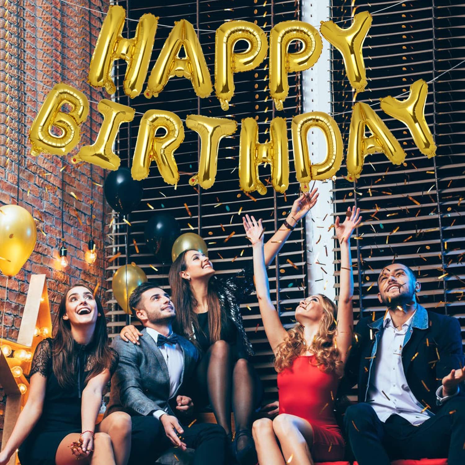 Accevo Happy Birthday Balloons 16 Inch Mylar Decorations