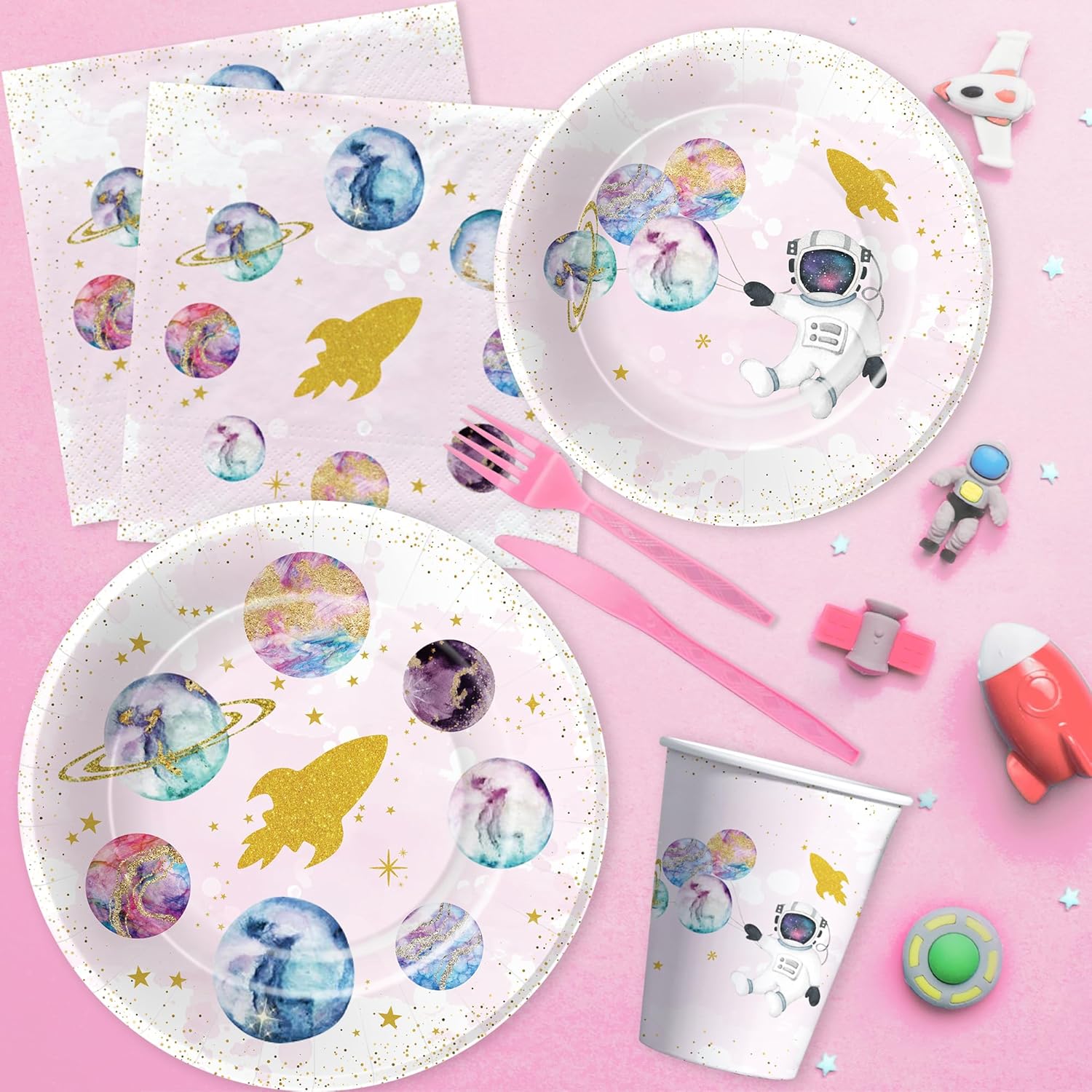 Space Birthday Party Set For Girl 24 Piece