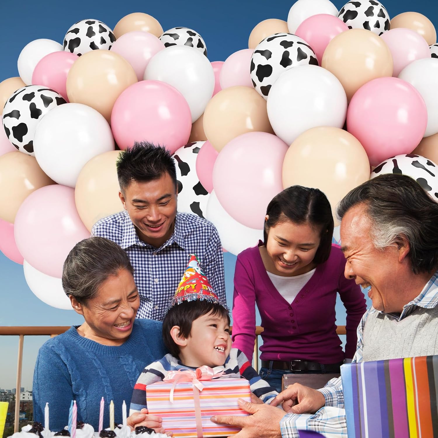 12 Inch Pastel Pink Cow Print Latex Balloons Pack of 50