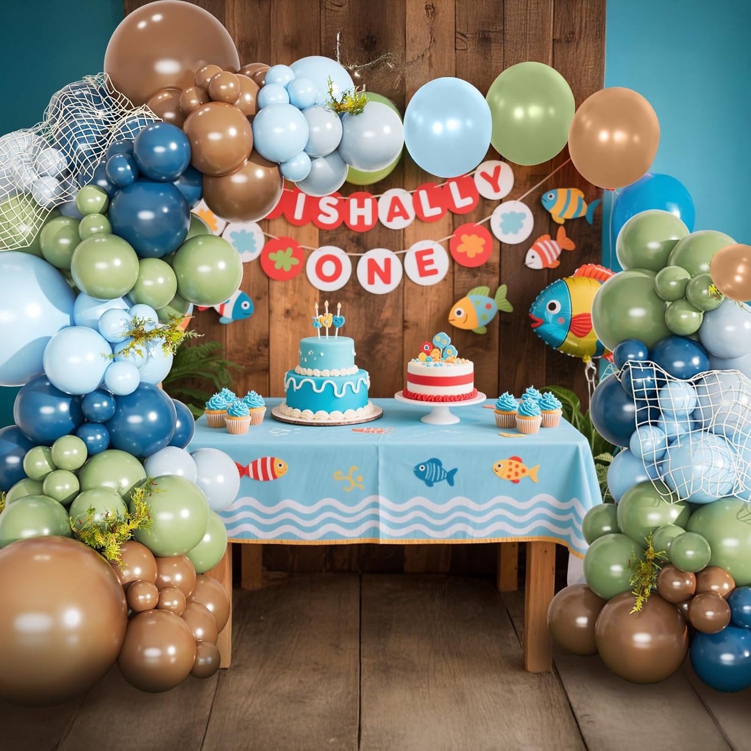 CROSSFINGERS Fishing Balloon Arch Garland Kit