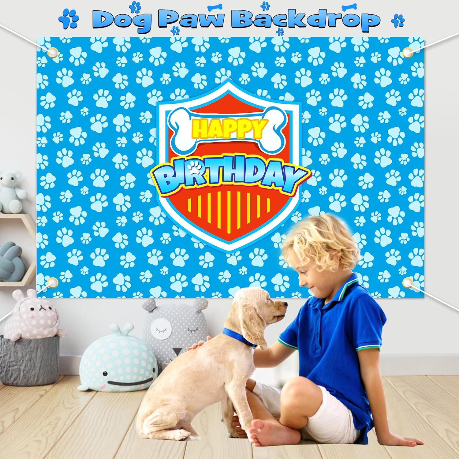 Winrayk 156Pcs Dog Paw Birthday Decorations