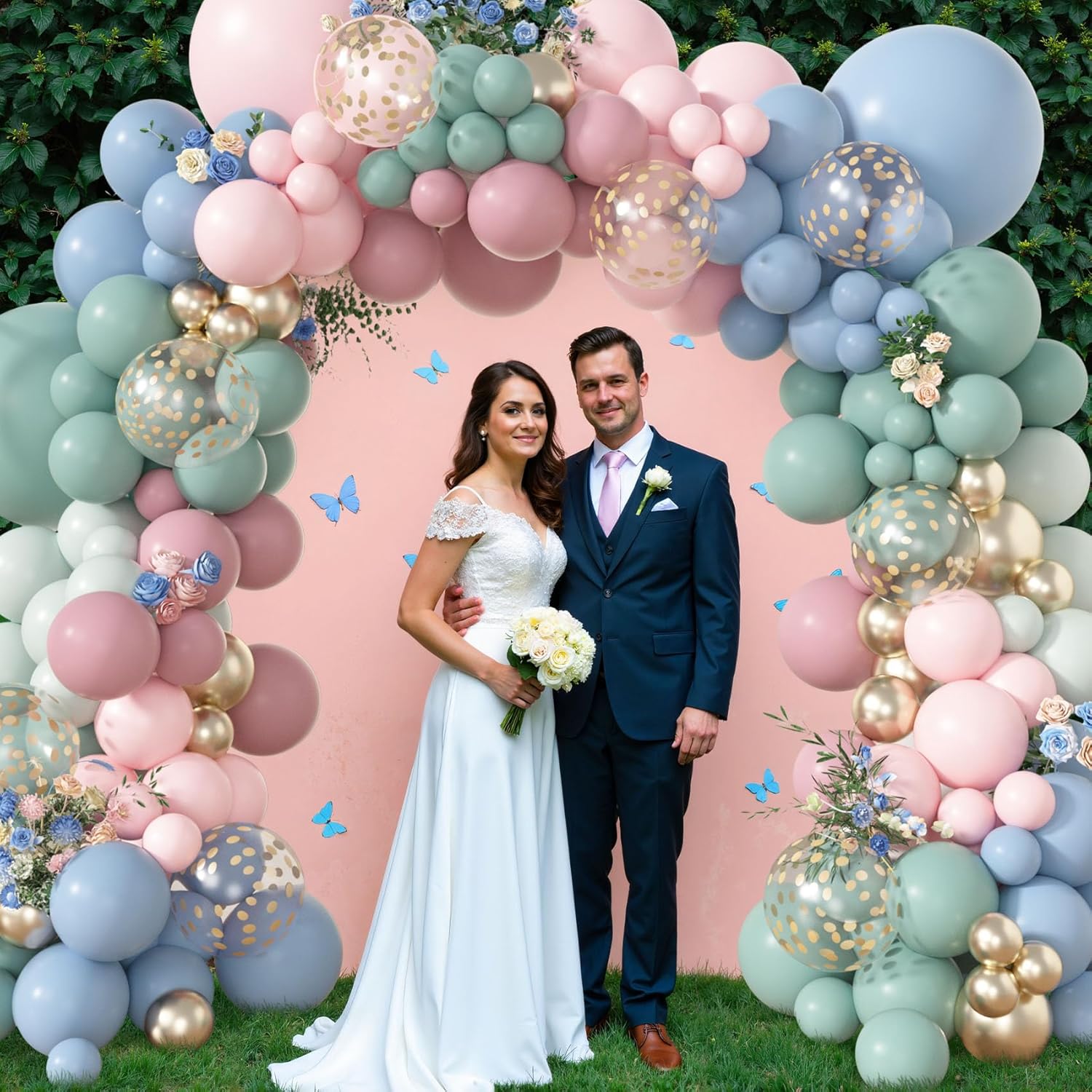 Amandir 173Pcs Pastel Balloon Arch Kit for Baby Showers and Birthdays