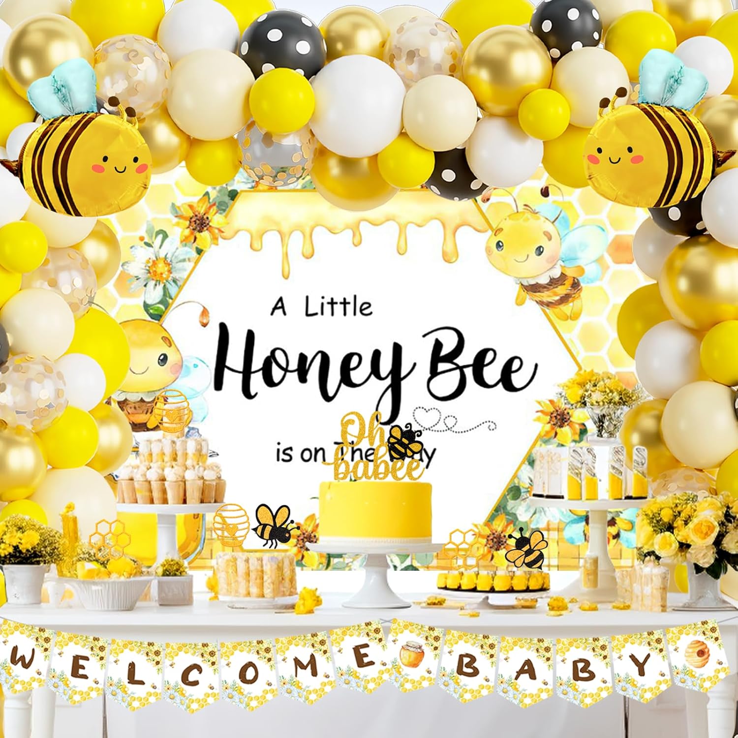 Bumble Bee Baby Shower Decorations Set