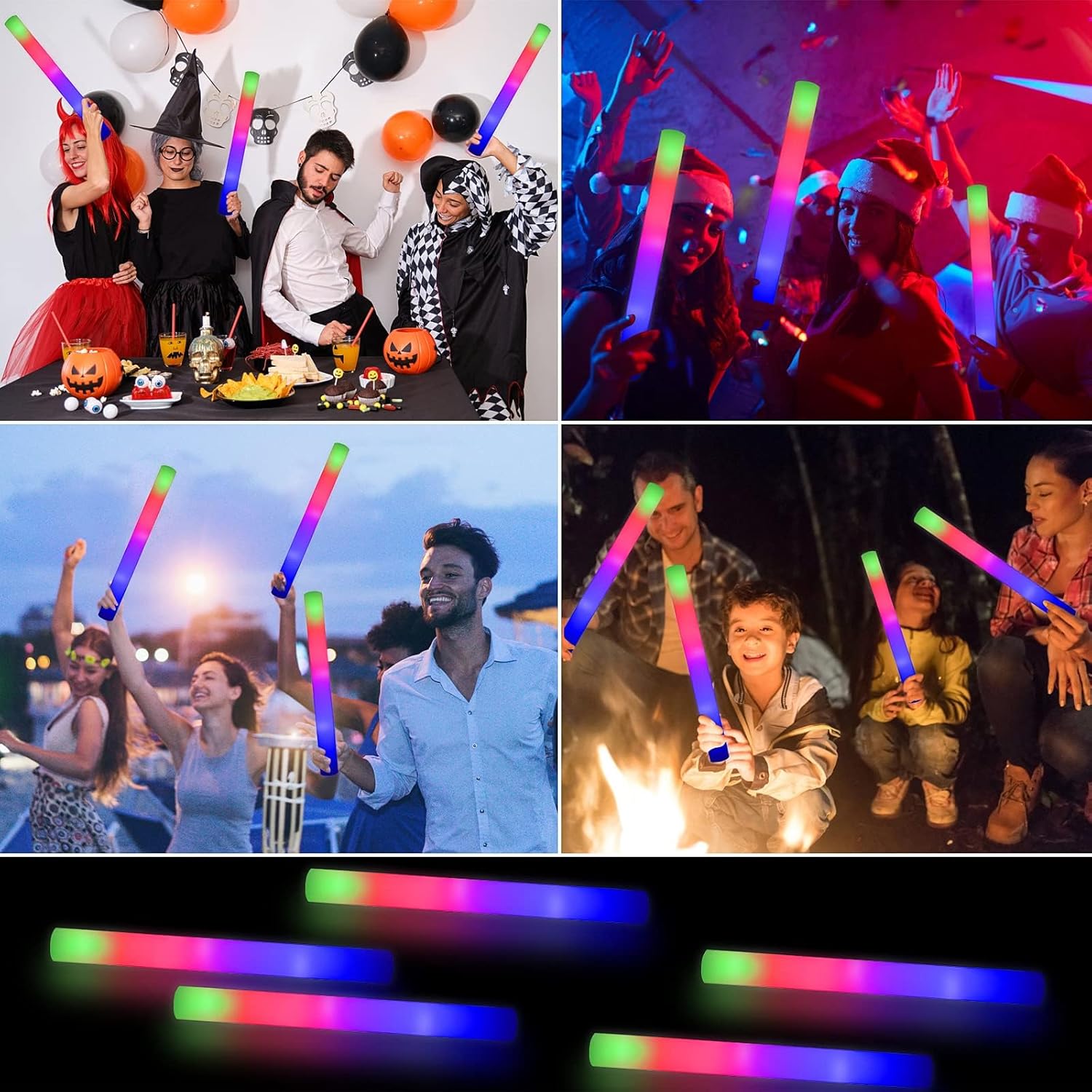 100 11 Pack Foam Glow Sticks Party Supplies