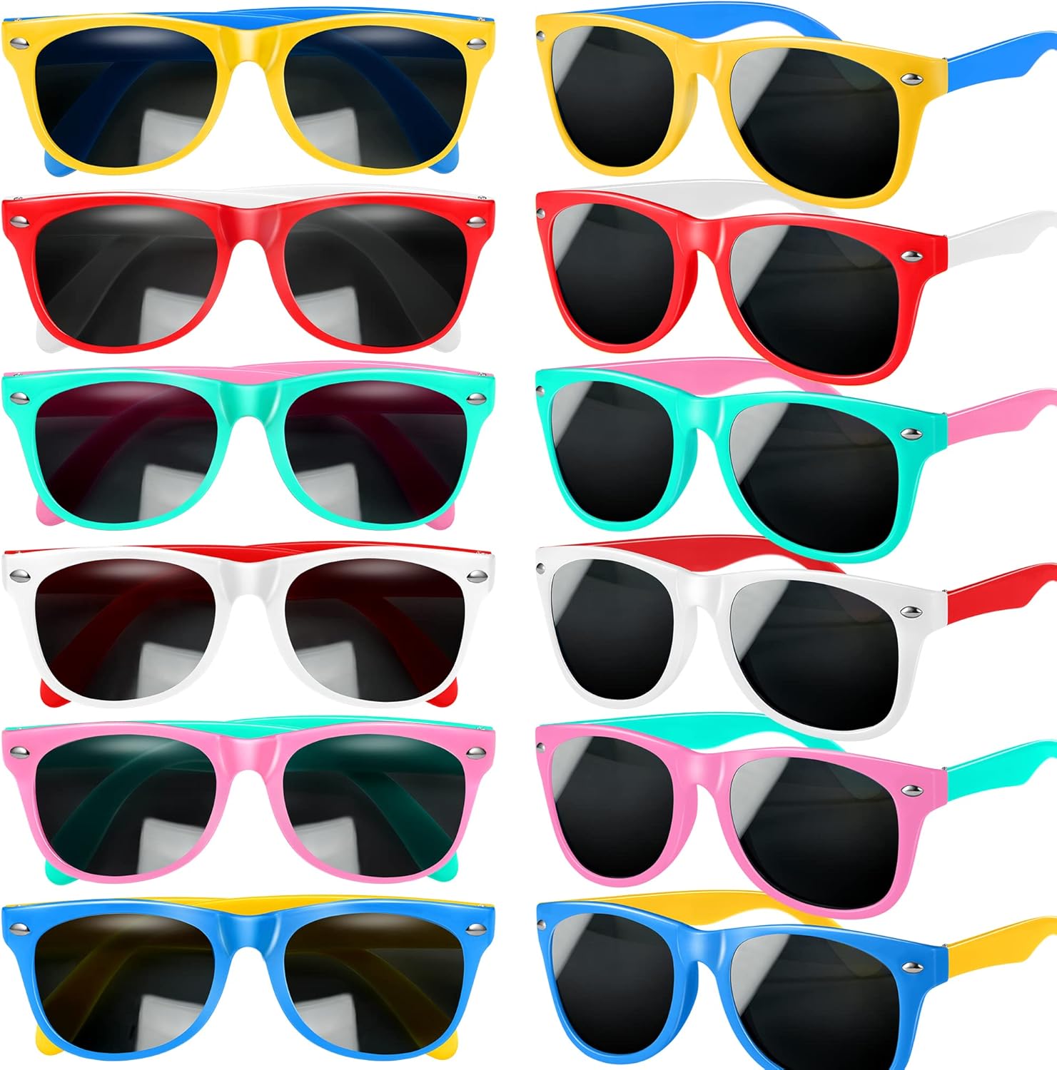 GINMIC Kids Sunglasses Party Favors 12 Pack Neon