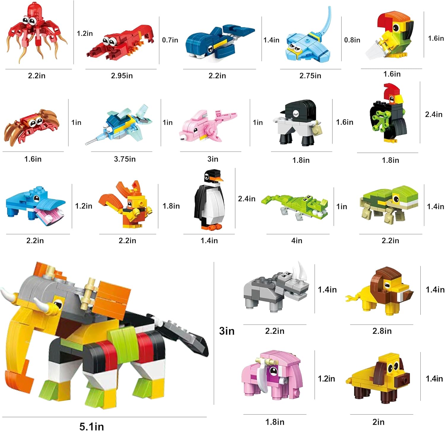 24 Pack Mini Building Blocks Toy for Kids 6-12