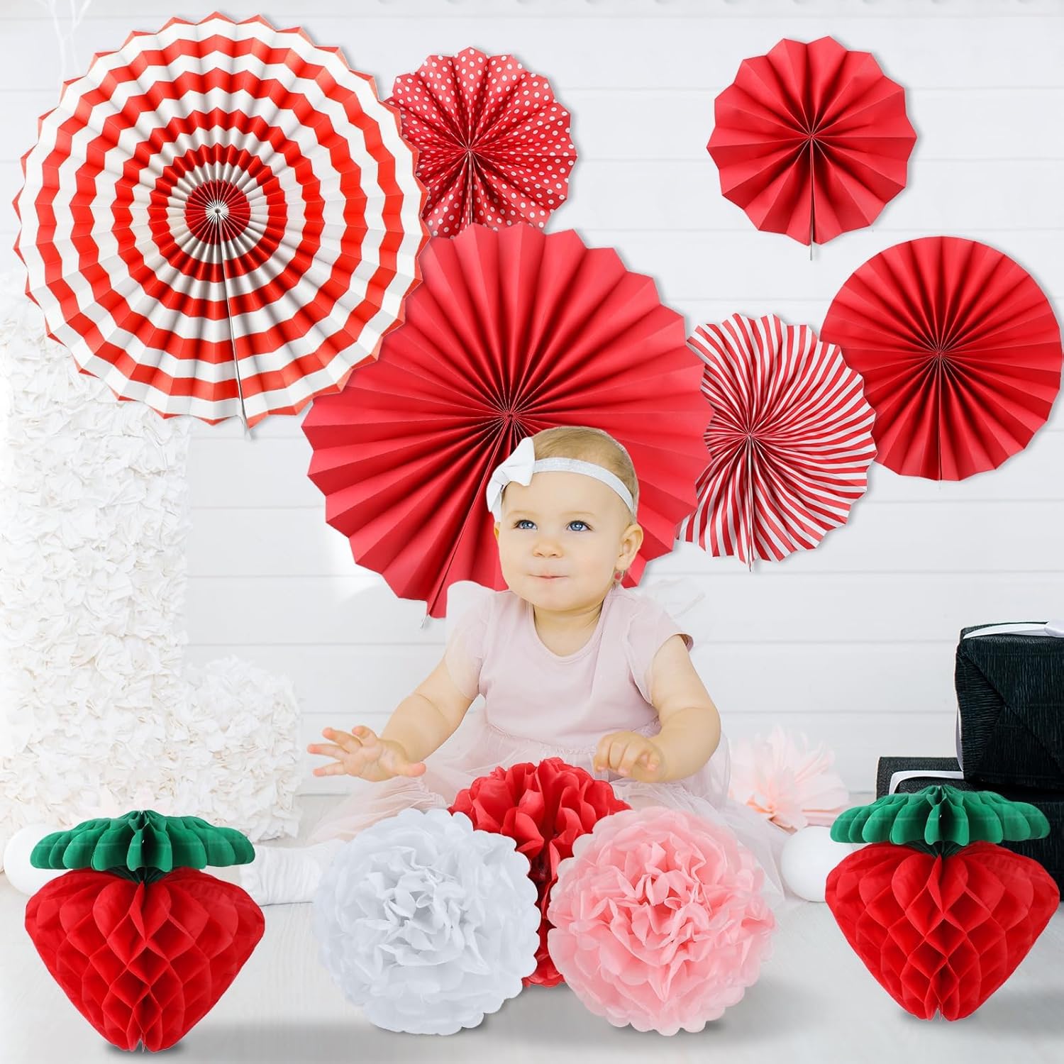 Strawberry Themed Party Decorations Set