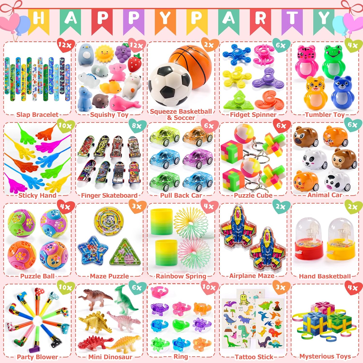 120PCS Kids Party Favors Toy Assortment