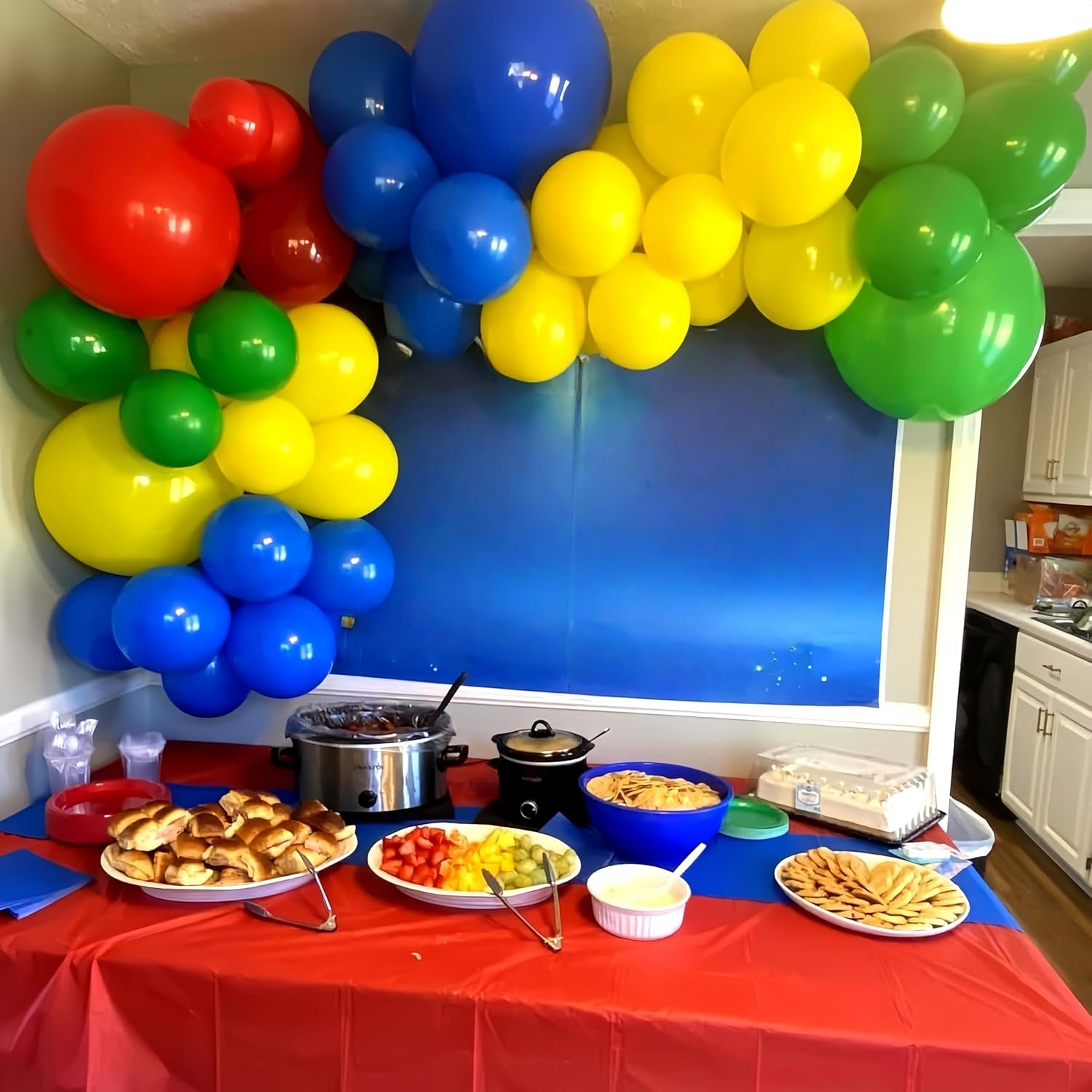 60-Piece Rainbow Balloons Set with Confetti and Ribbon