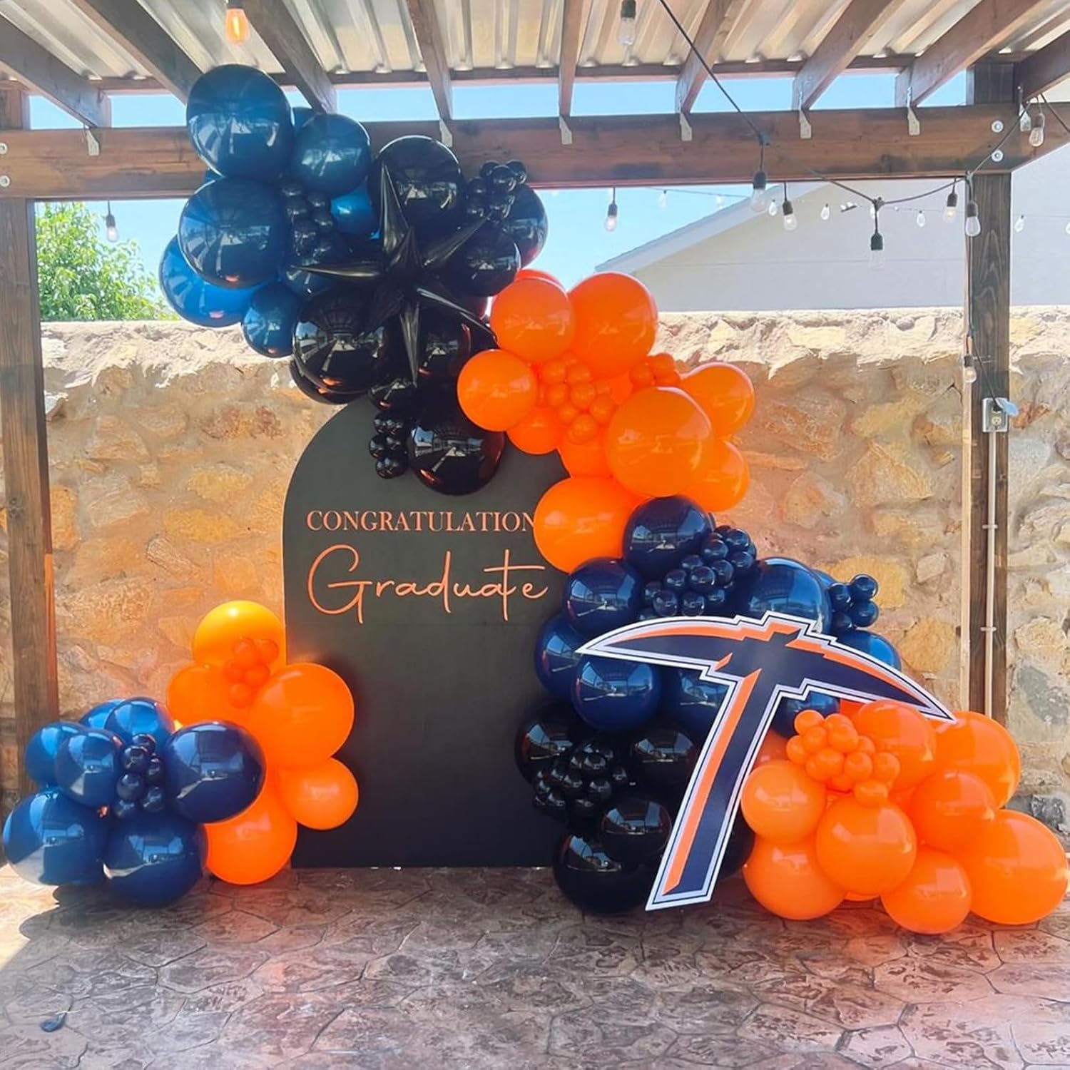 Orange and Black Balloons Arch Garland Kit 134pcs Halloween Decor