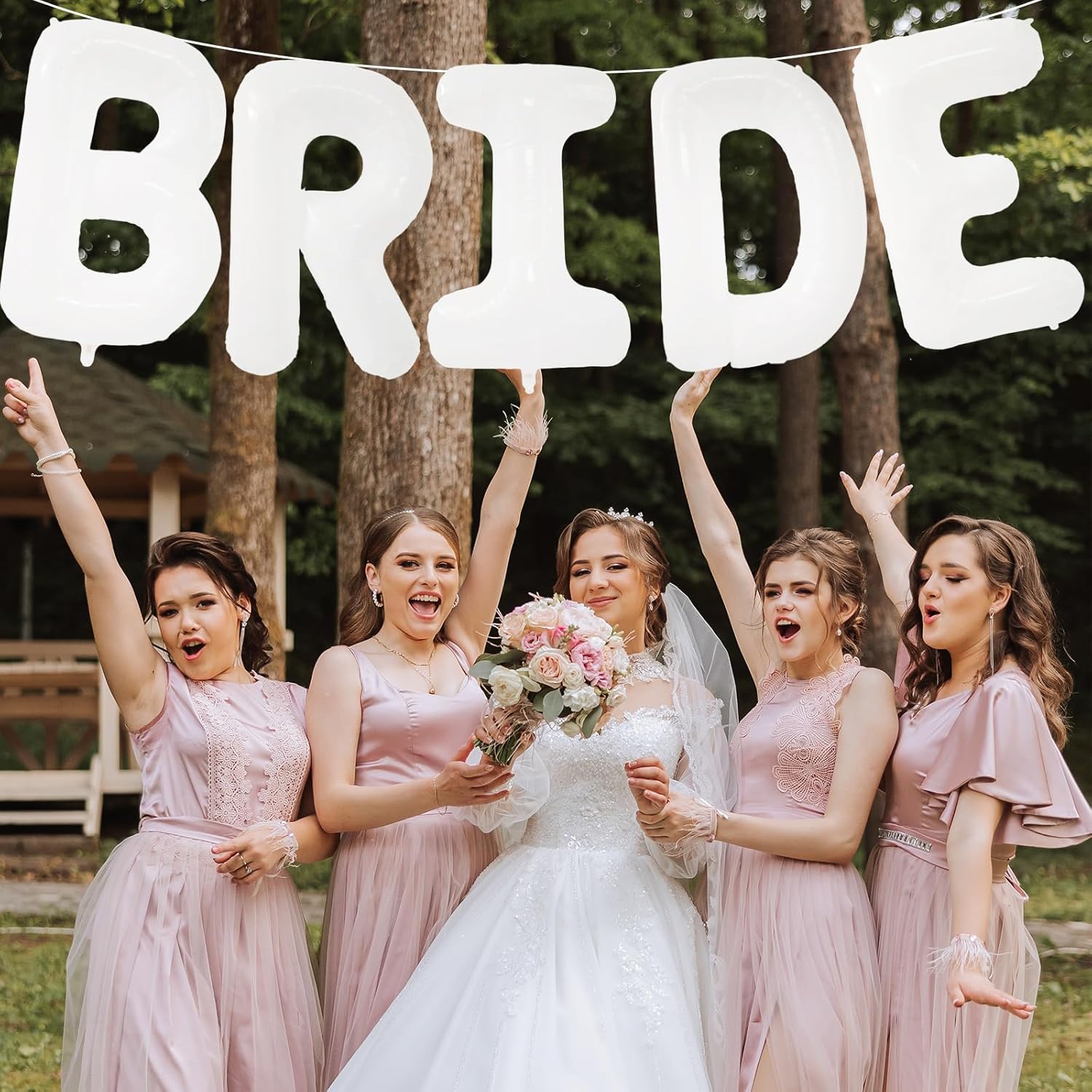 40 Inch Pure White Bride Balloon Banner