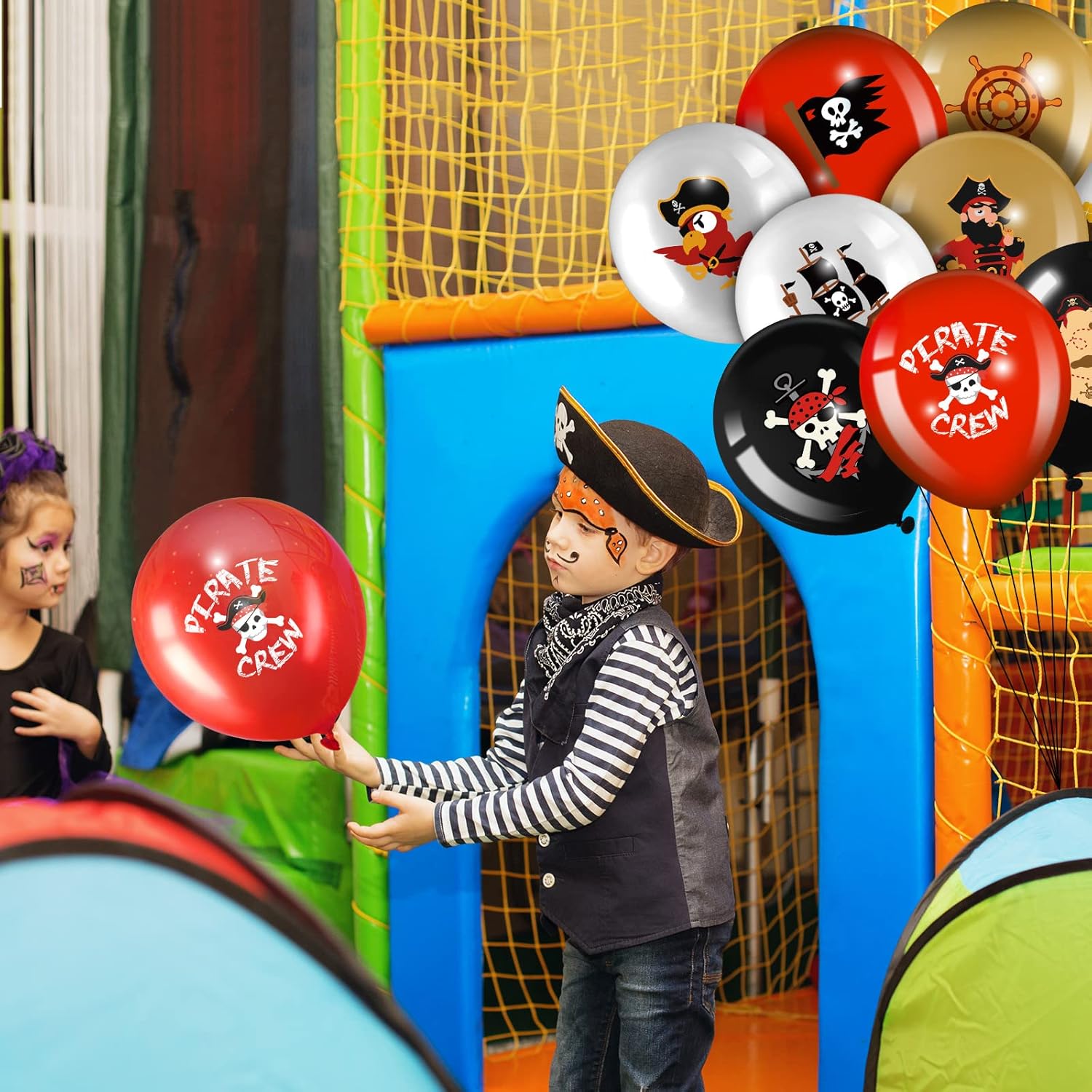 Harrycle 45 Pcs Pirate Party Balloons Set
