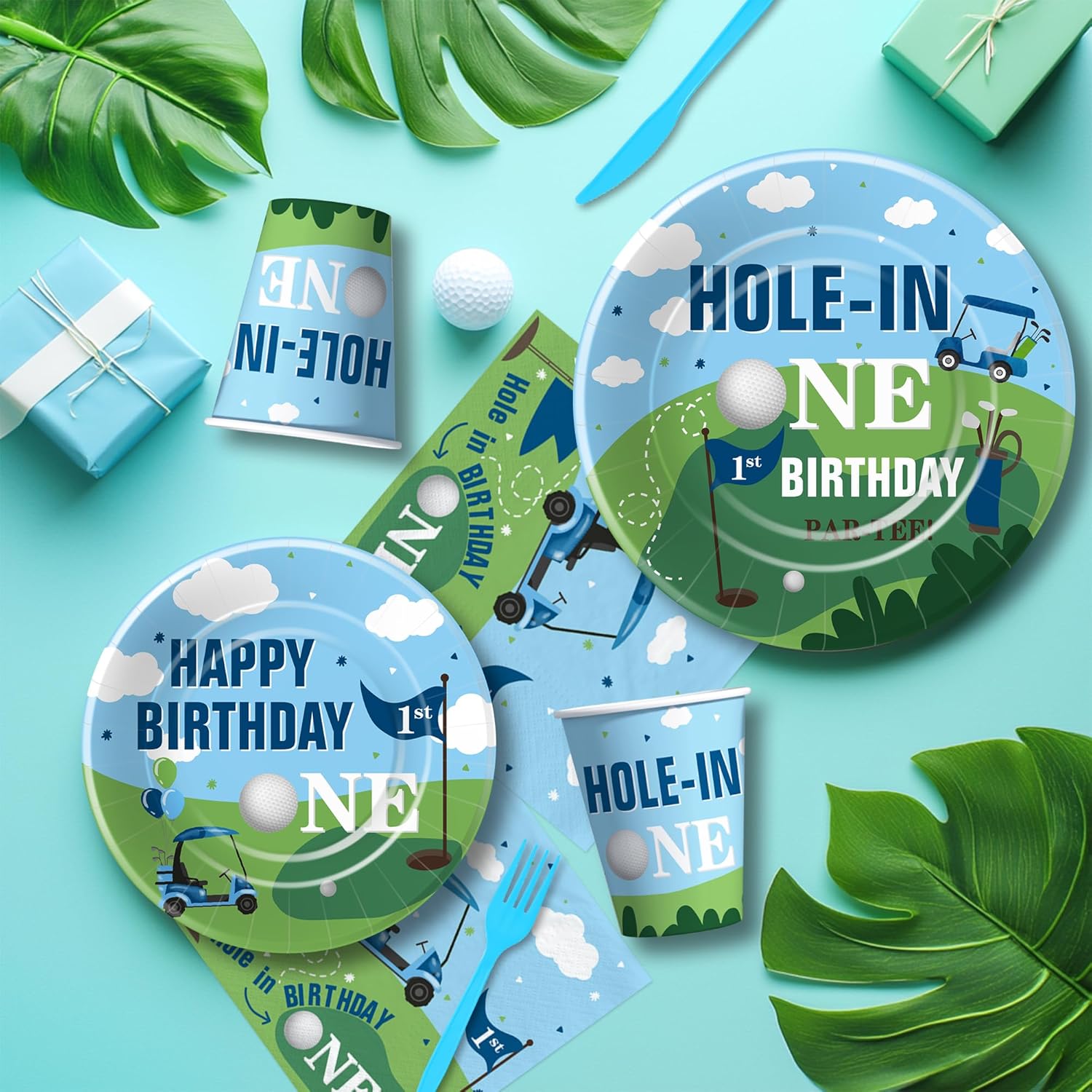 Golf Theme Hole In One Birthday Party Supplies