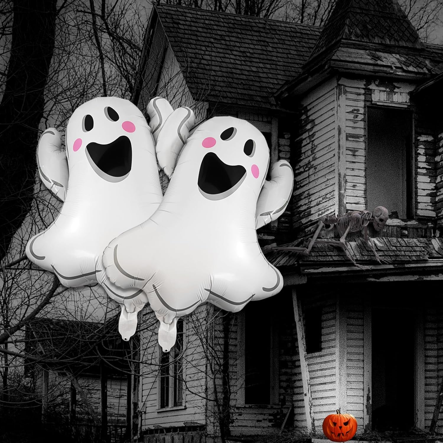 Halloween Ghost Foil Balloons 29 Inch 3 Pack